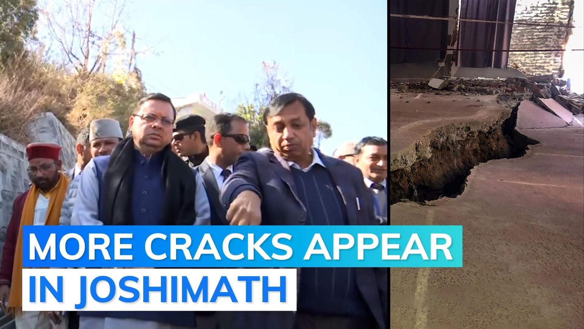 Joshimath land sinking fear: Uttarakhand CM conducts ground inspection