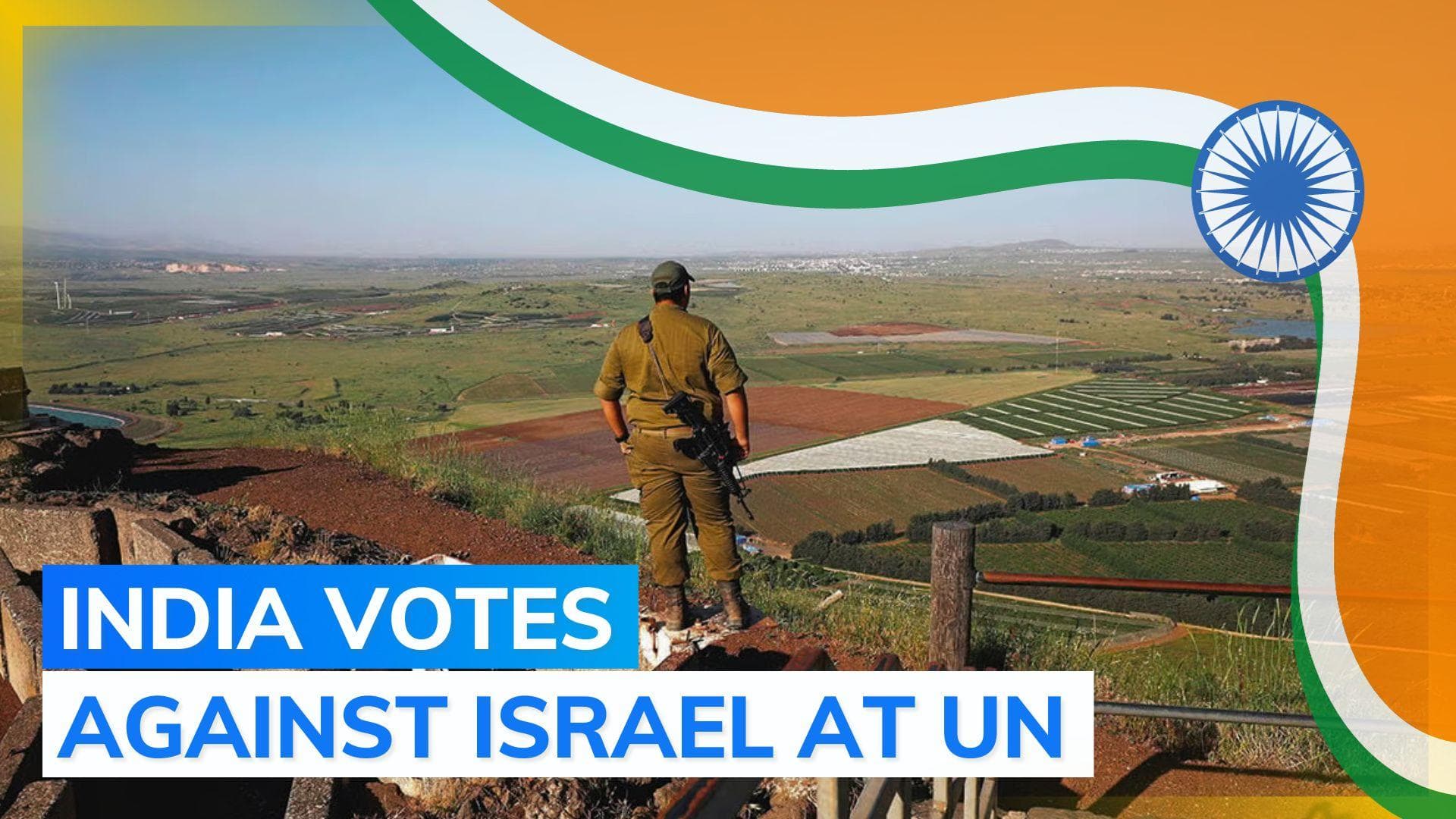 India backs UN draft resolution asking Israel to withdraw from Syrian Golan