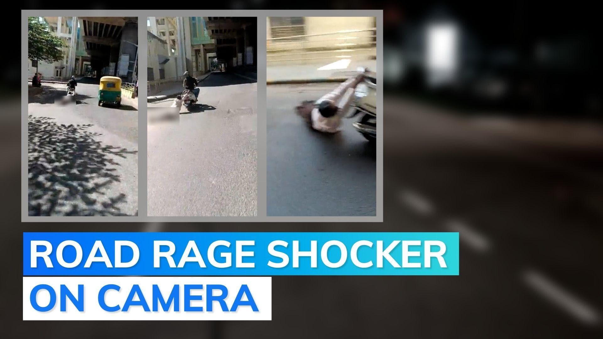 On camera: Bengaluru scooterist drags man on busy road in an bid to flee