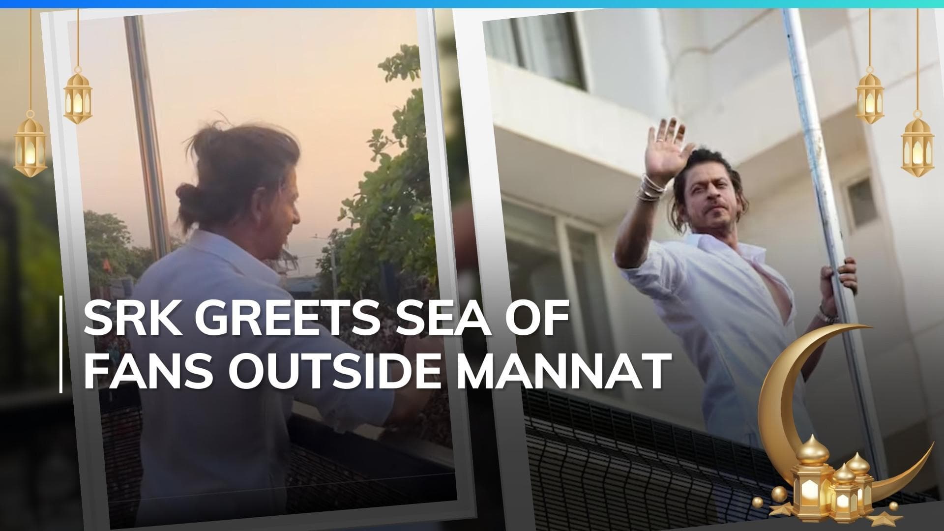 Eid 2024: Shah Rukh Khan shares glimpse of fans gathered outside Mannat | Watch 