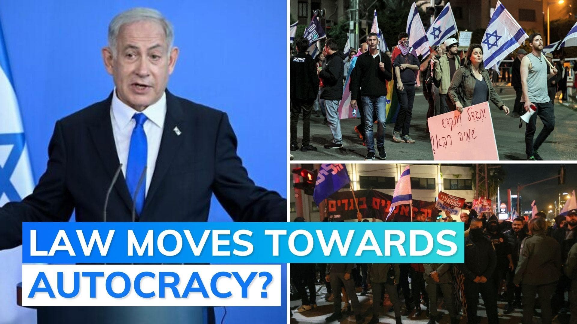 Israel passes law protecting Netanyahu as protests against judicial overhaul continue