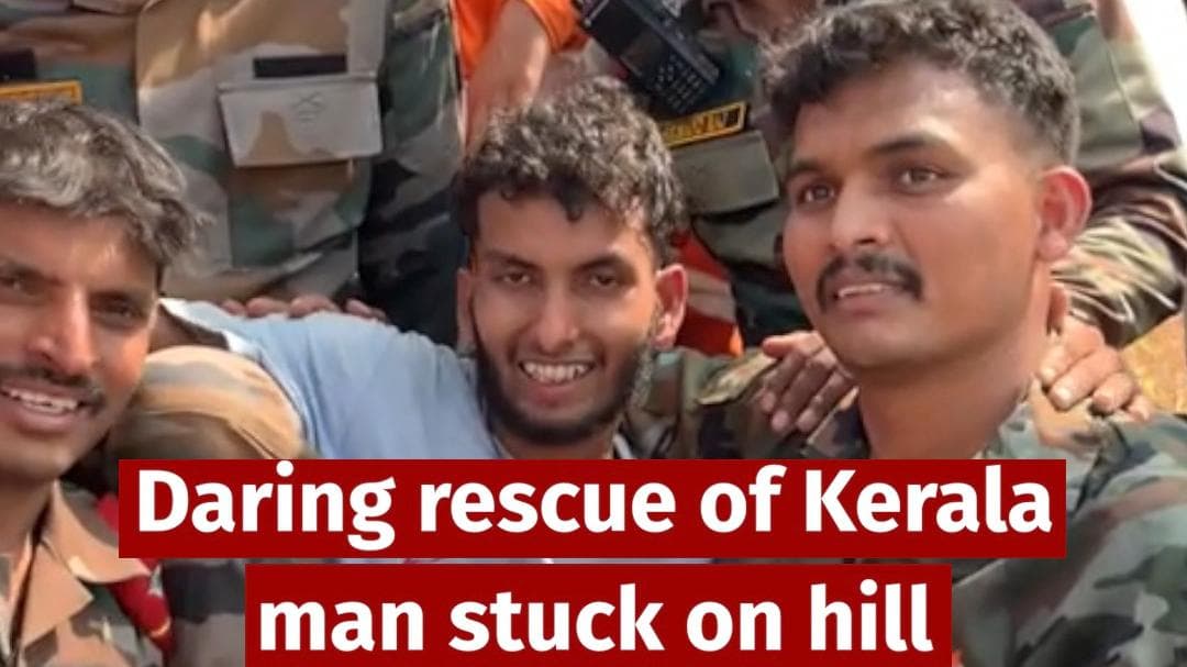 Kerala trekker stranded on cliff rescued after 40 hours
