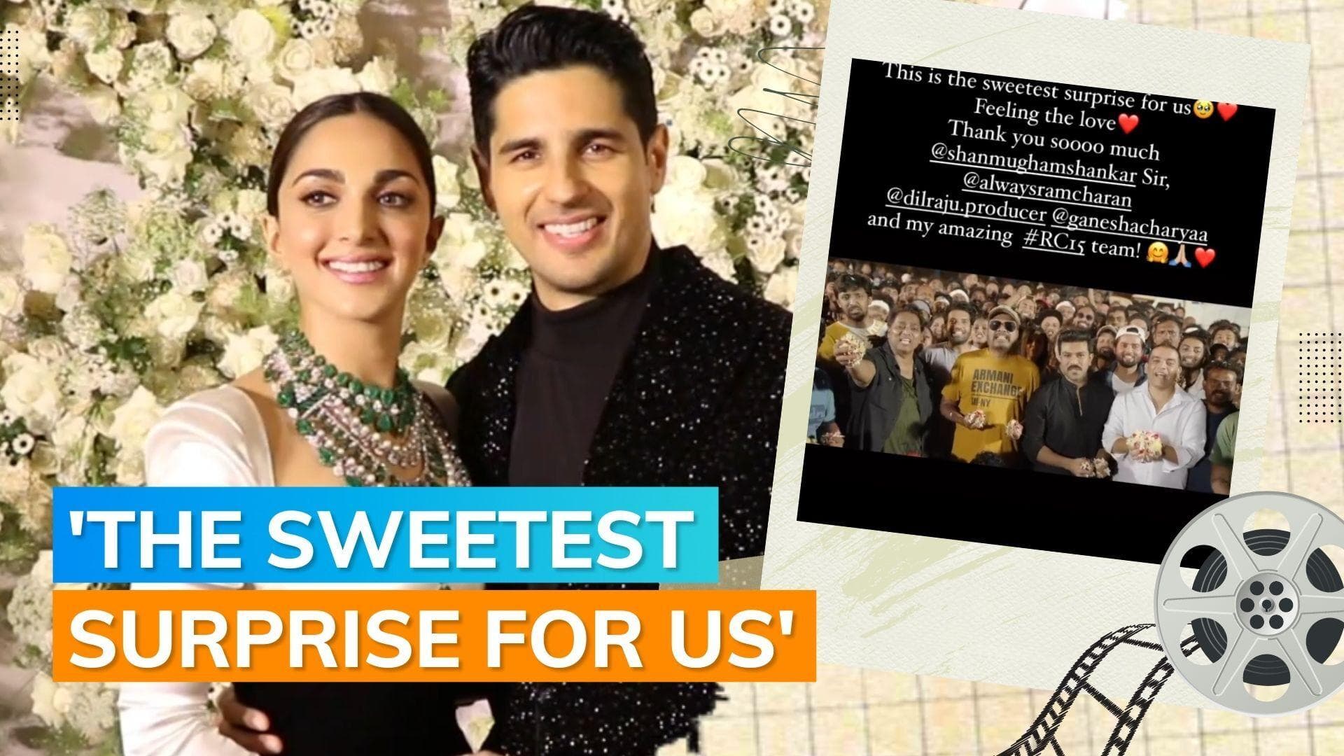 Ram Charan, Shankar and 'RC 15' team give a big surprise to Kiara Advani and Sidharth Malhotra