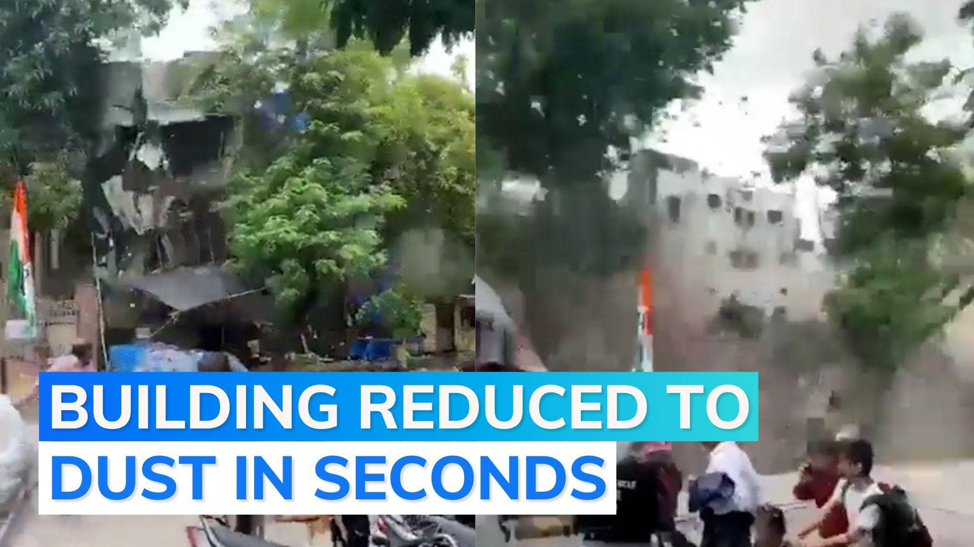 On cam: five-storey building collapses in Mumbai’s Borivali 