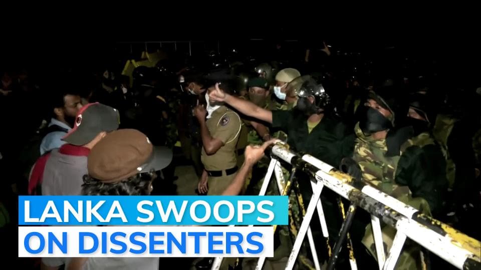 Sri Lanka: security forces raid main protest site, remove dissenters | On camera