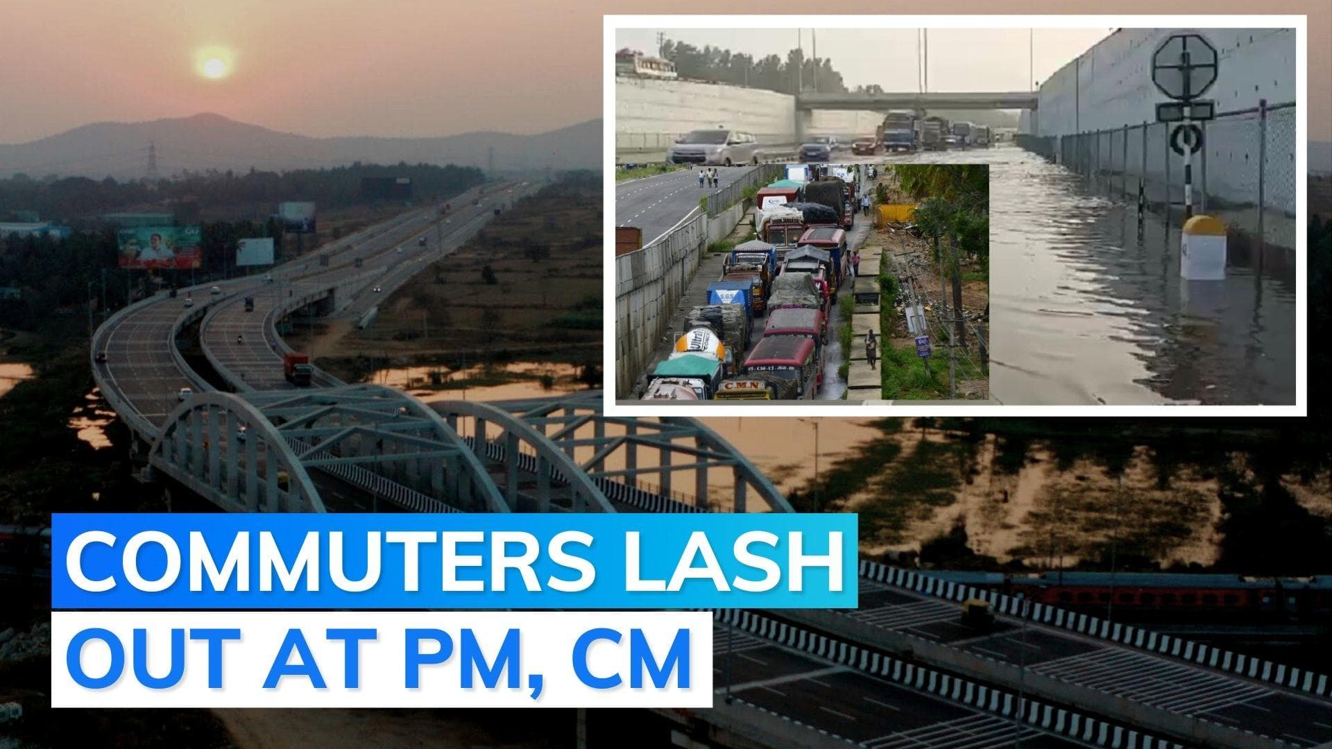 Watch: newly inaugurated Bengaluru-Mysuru highway flooded after moderate rainfall