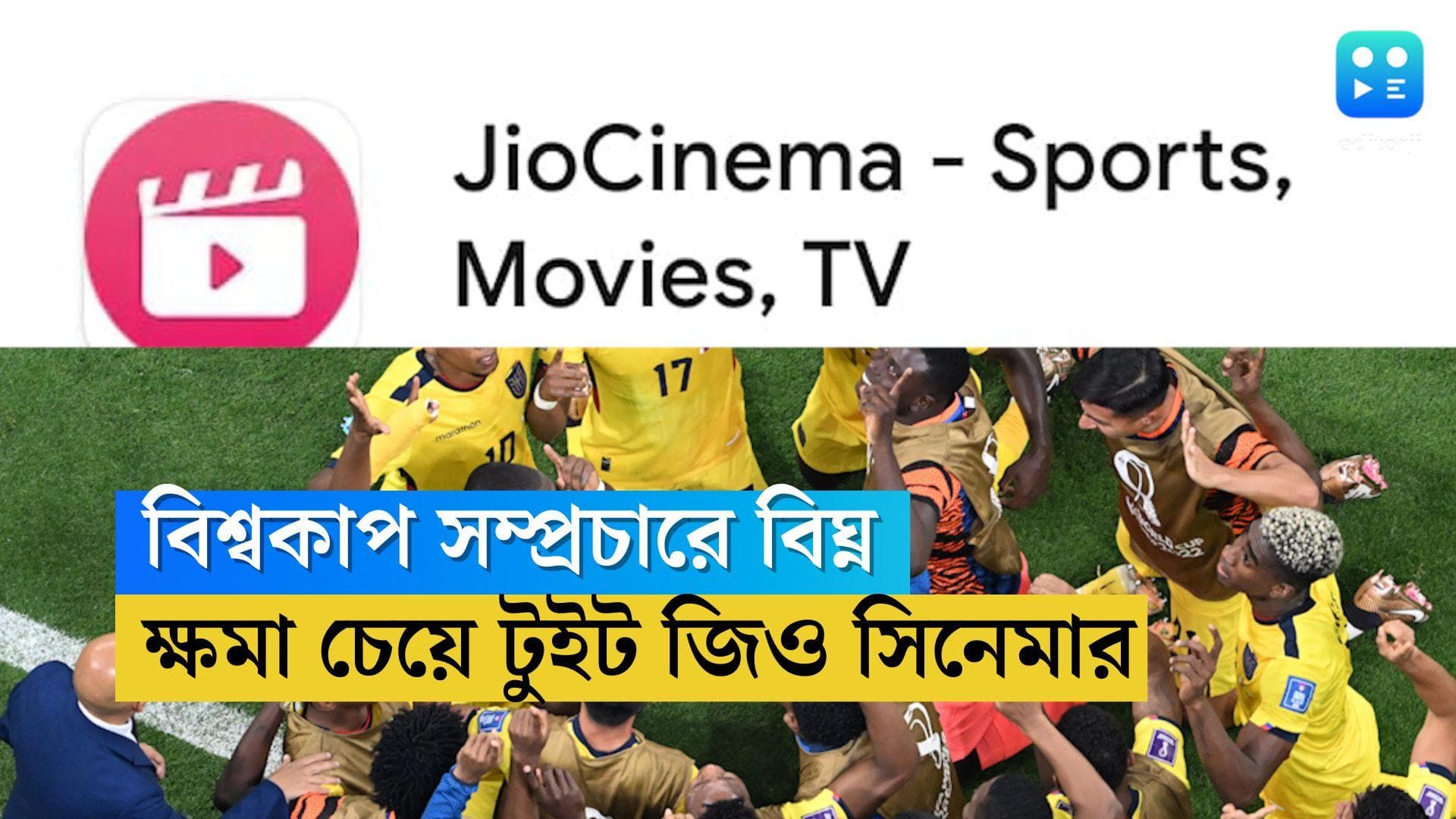 Qatar World Cup 2022: কাতার-ইকুয়েডর ম্যাচের সম্প্রচারে বিঘ্ন, দর্শকদের কাছে ক্ষমা চেয়ে টুইট জিও সিনেমার