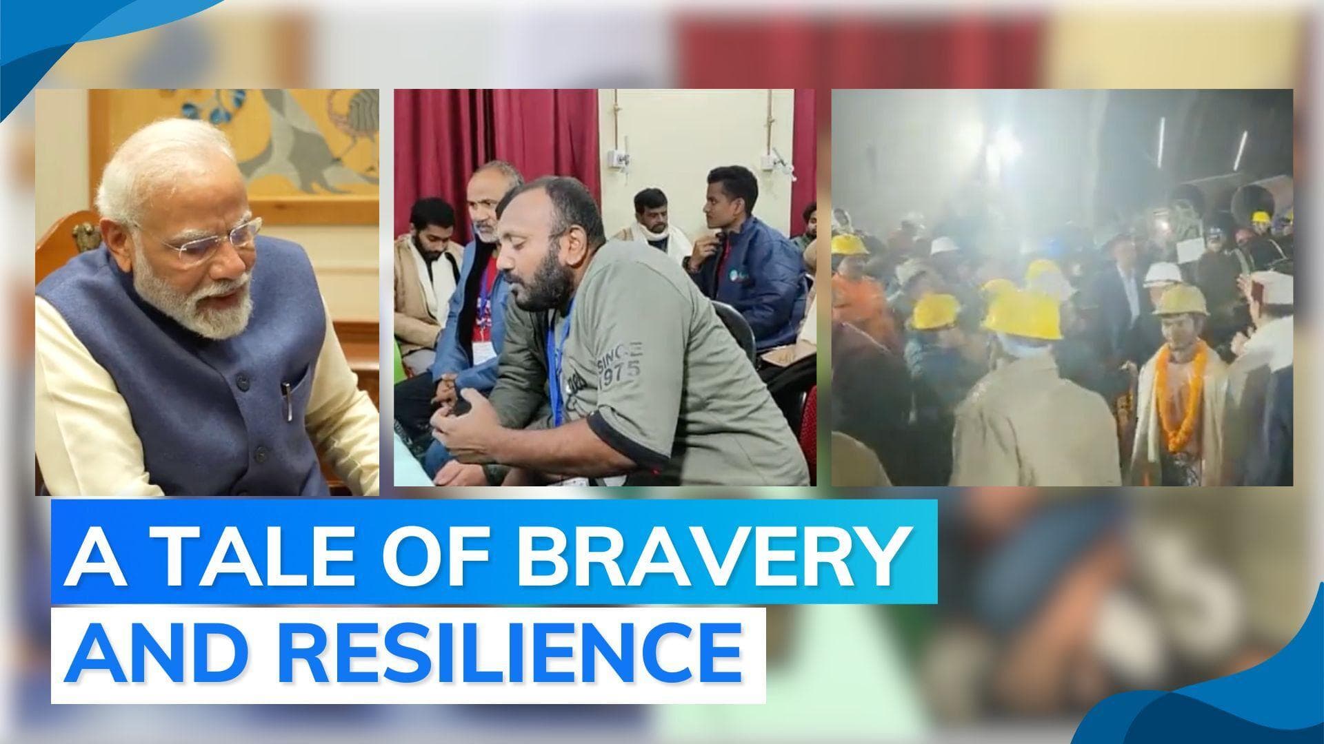 Uttarkashi tunnel rescue | 'Lived like brothers': rescued workers tell PM how they survived