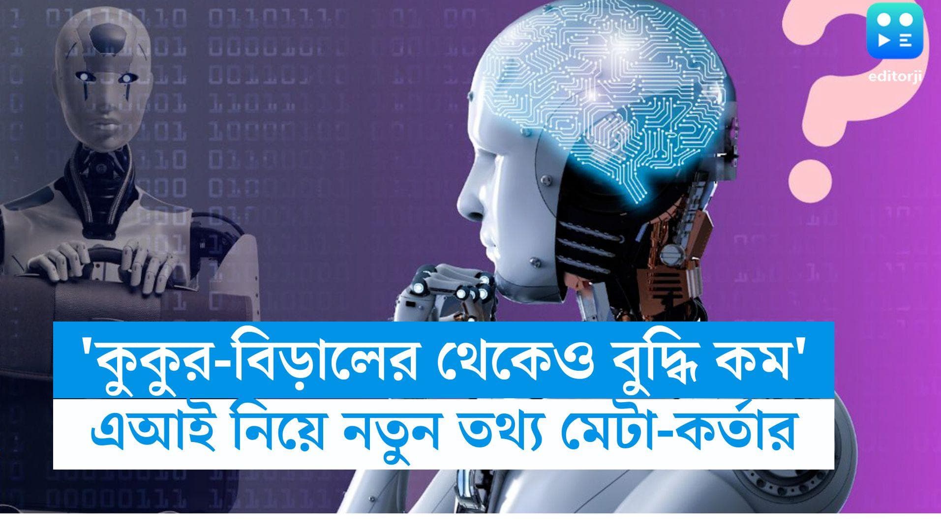 Meta chief on AI:  কুকুর-বিড়ালের থেকেও বুদ্ধি কম এআই-এর, জানালেন মেটা'র প্রধান 