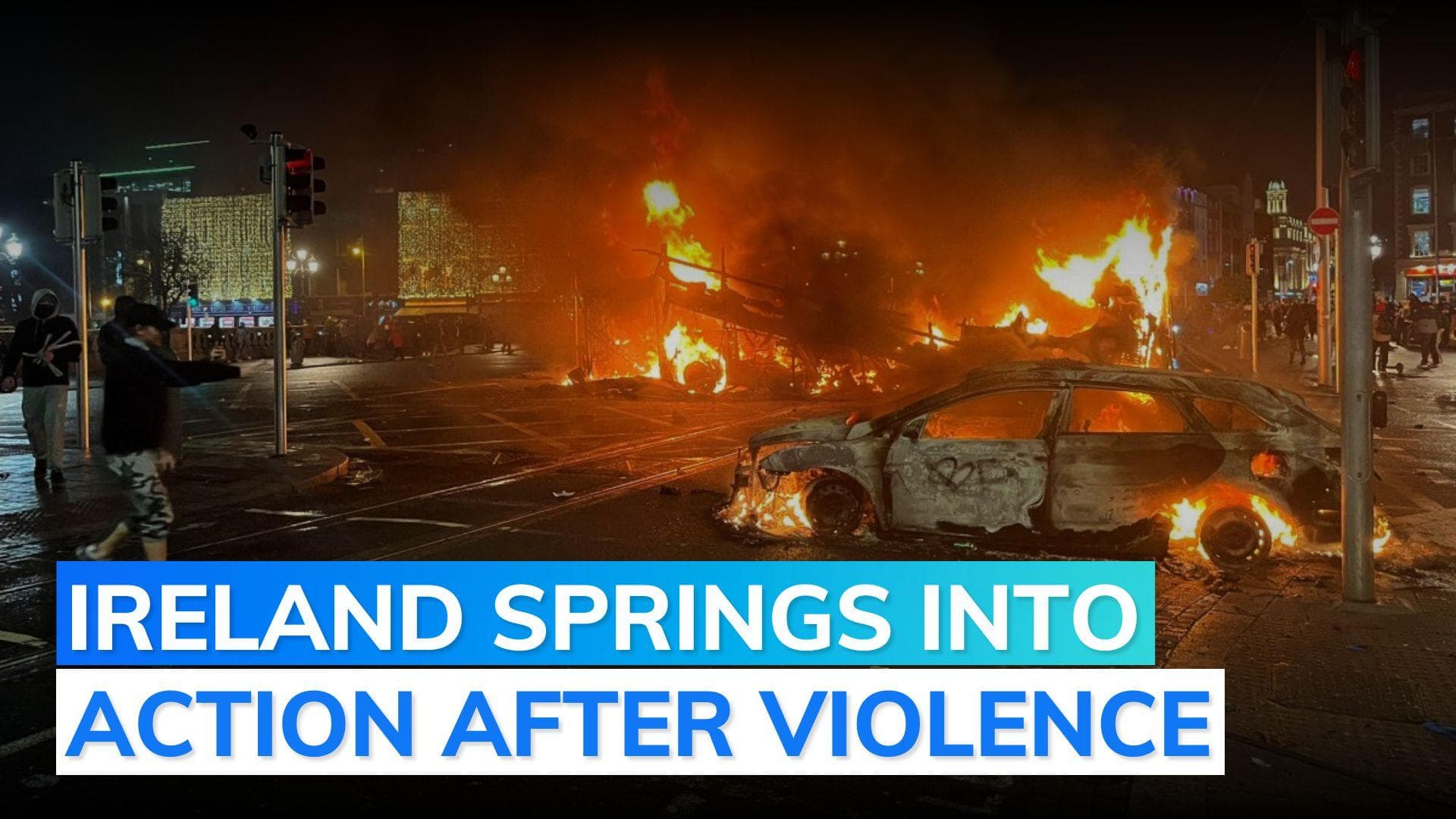 Dublin: 34 arrested after violent ‘anti-immigrant’ protests against school stabbing