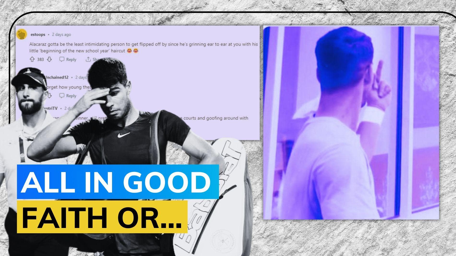 Tennis star Carlos Alcaraz's gesture for rival, playful or improper? Fans debate 