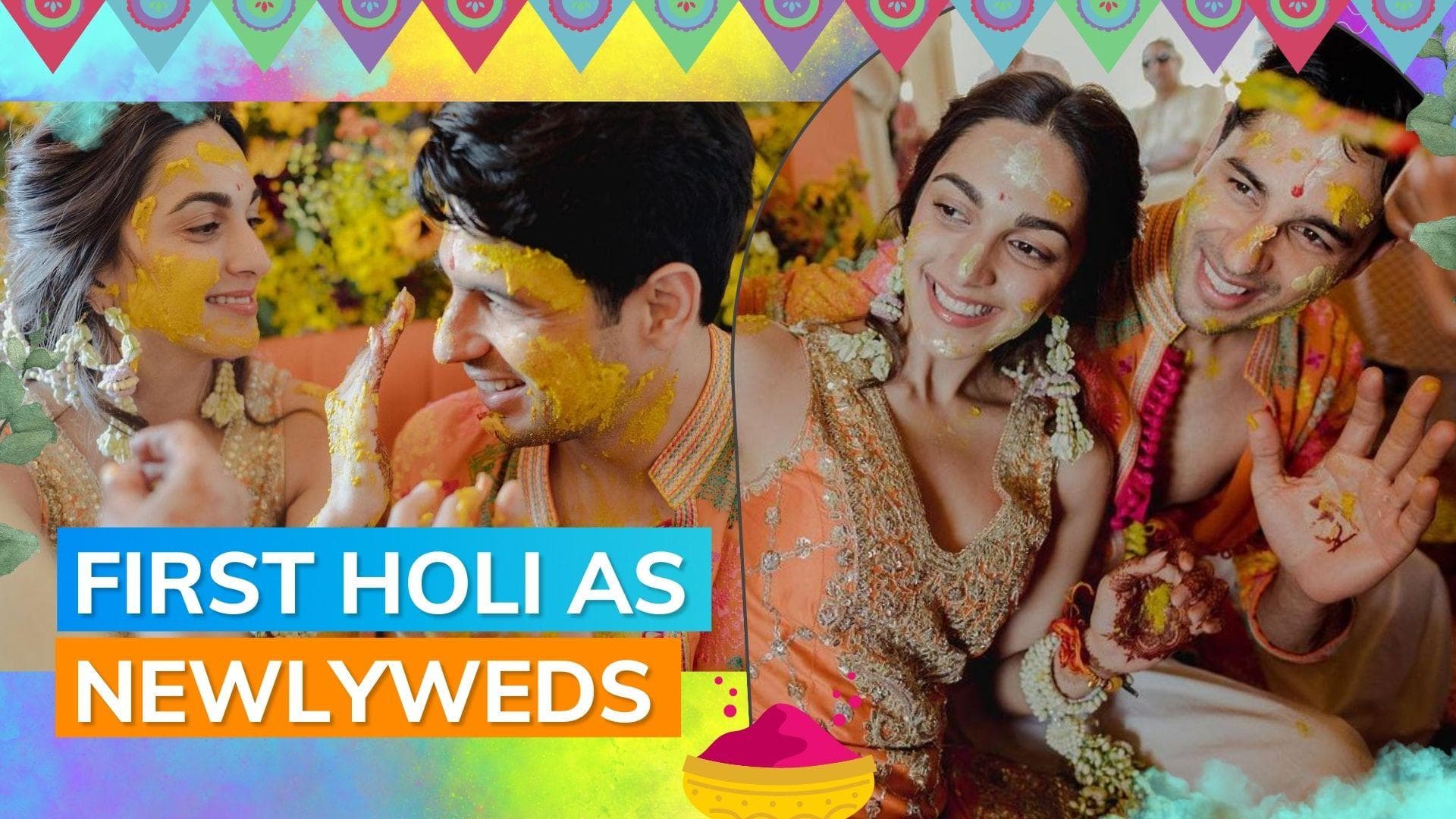 Kiara Advani and Sidharth Malhotra share pictures from haldi ceremony on the occasion of Holi