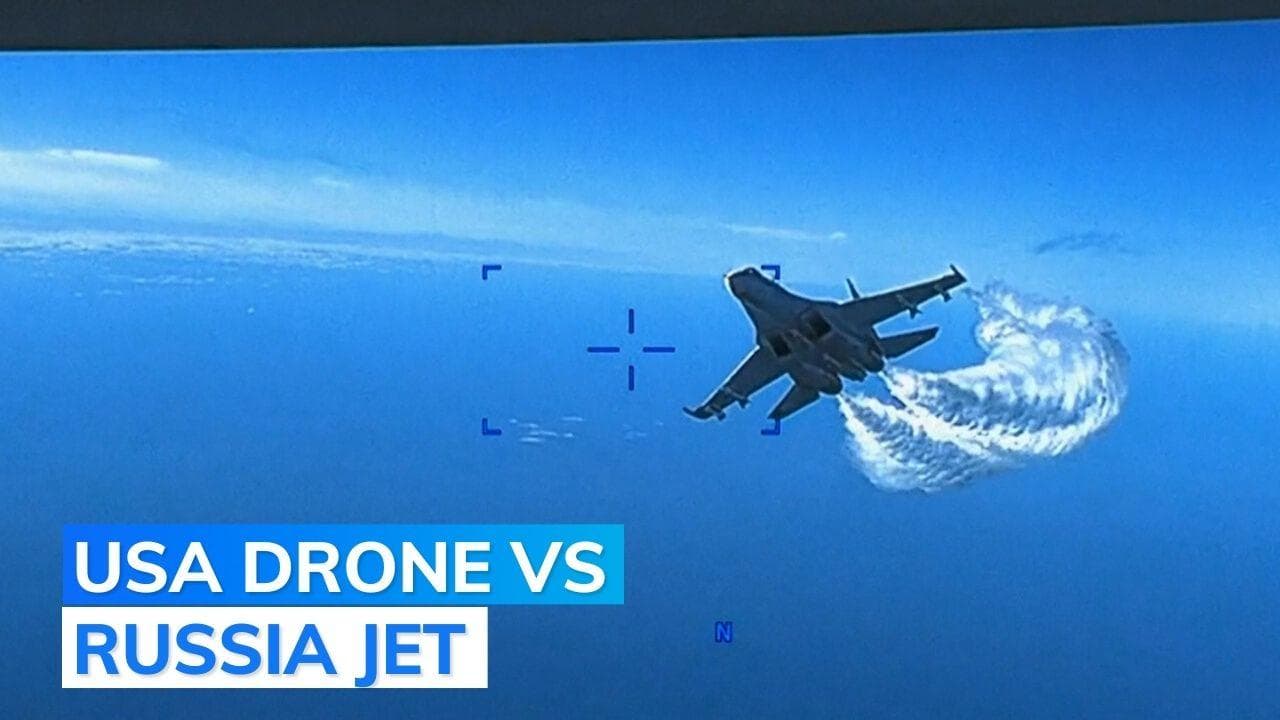 Watch: US releases video of Russian jet dumping fuel on drone
