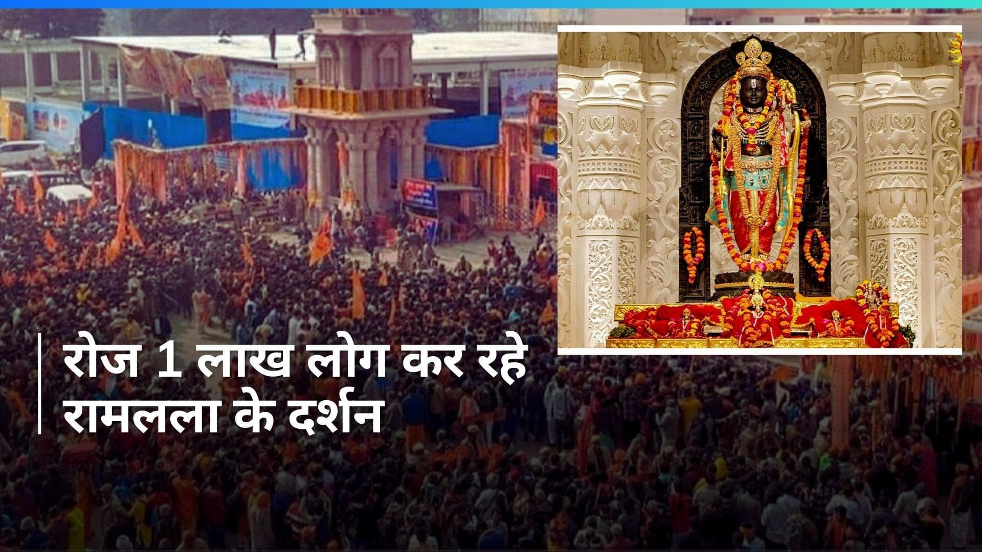 Ram Temple: एक लाख लोग रोज कर रहे रामलला के दर्शन, अब तक डेढ़ करोड़ पहुंचा आंकड़ा