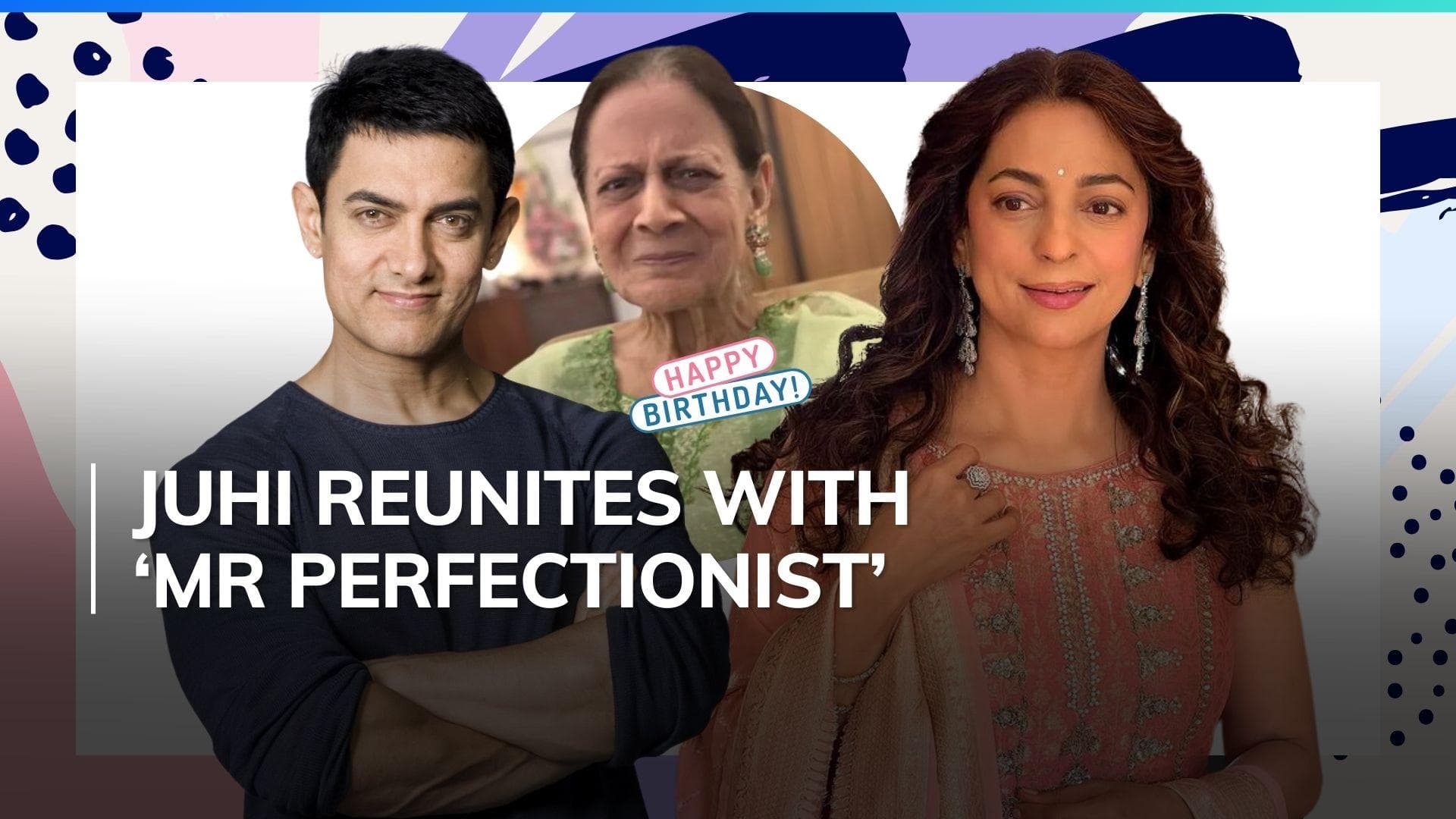 Juhi Chawla joins Aamir Khan for his mother's 90th birthday celebration, see pictures