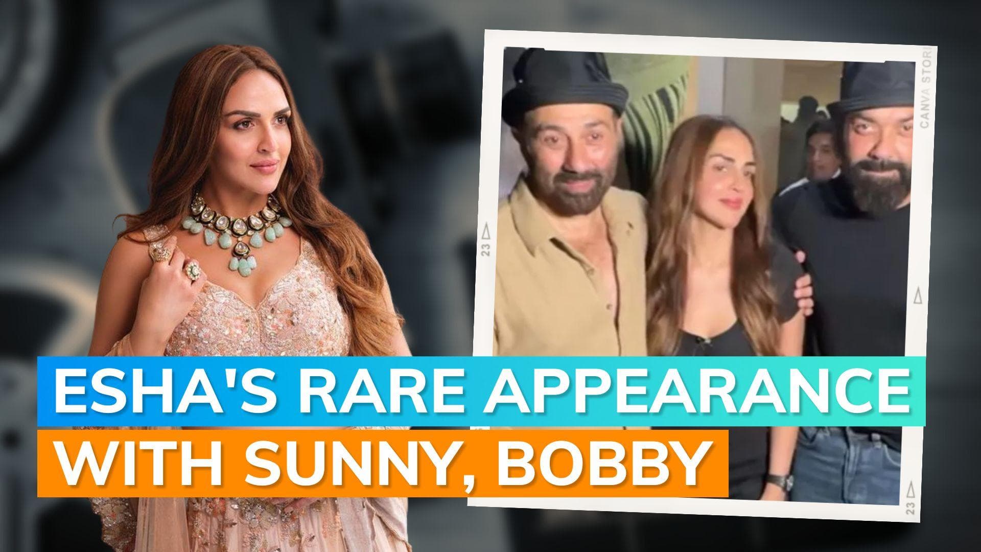 'Gadar 2': Esha Deol hosts special screening; poses with brothers Sunny Deol and Bobby Deol | watch