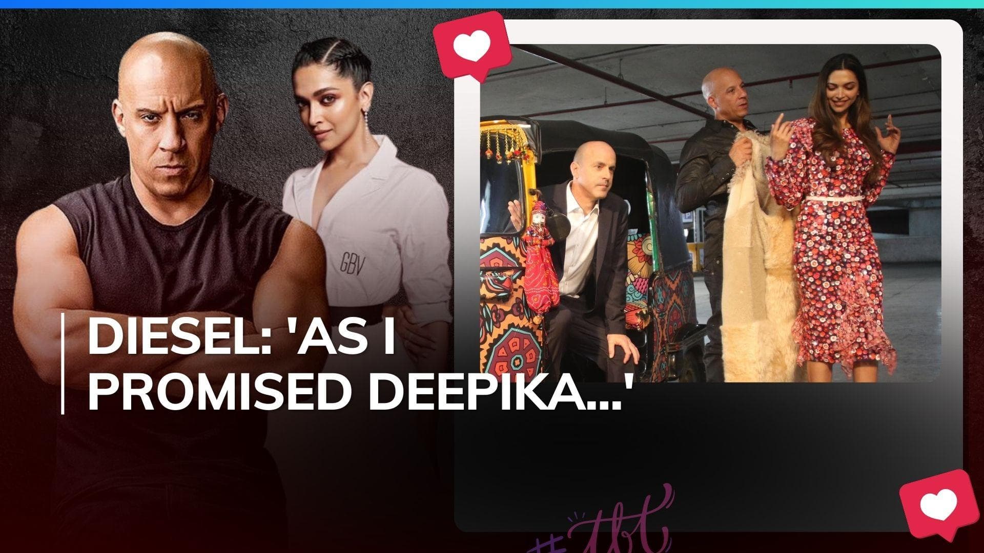Vin Diesel shares throwback photo with Deepika Padukone from his 2017 India visit