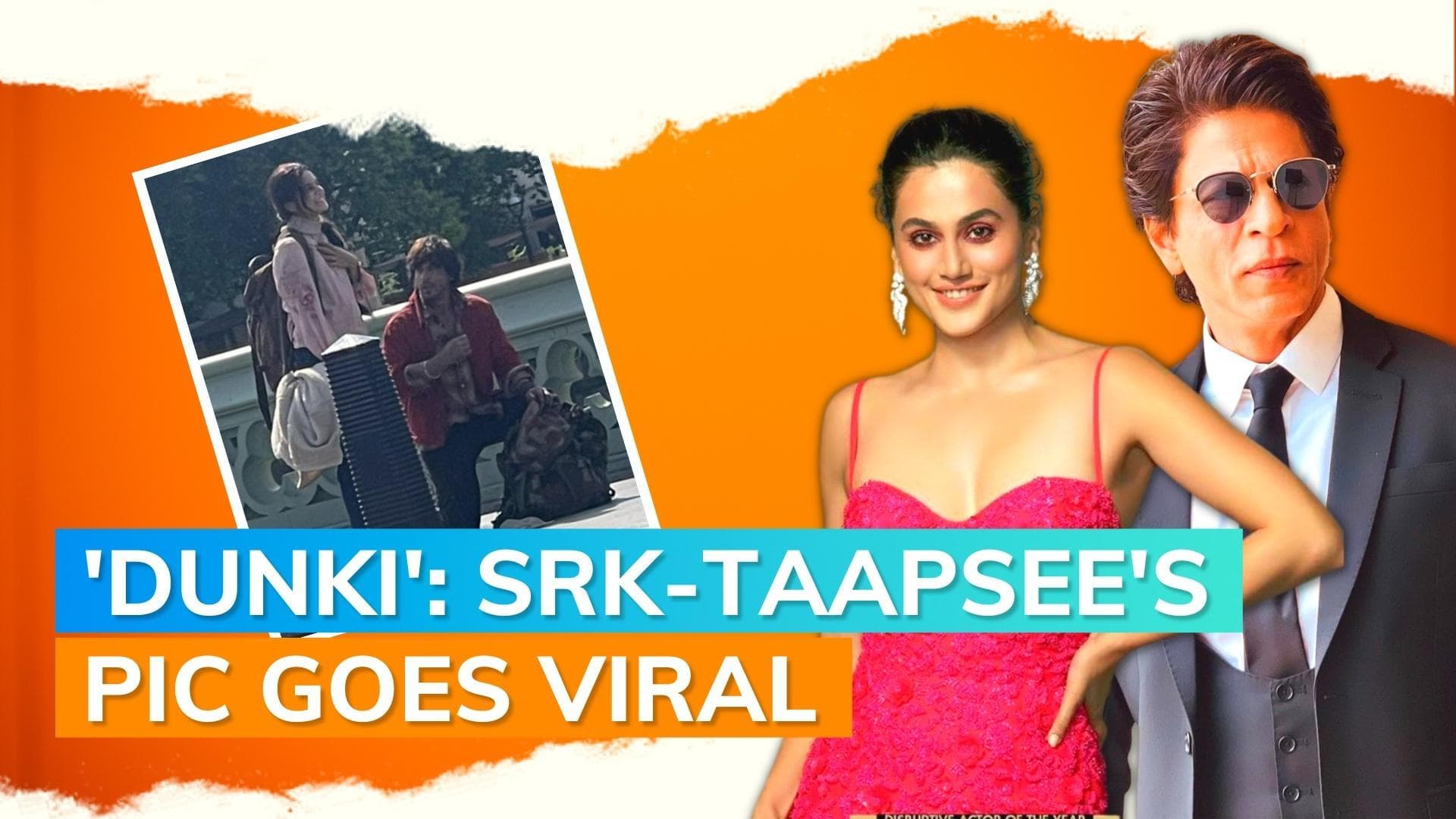 'Dunki': Taapsee Pannu can be seen smiling along with Shah Rukh Khan in the leaked picture