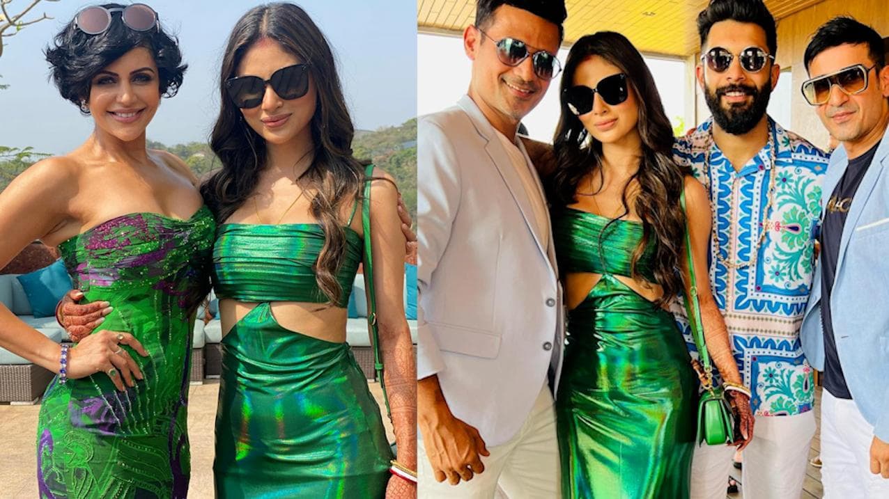 Mouni Roy and Suraj Nambiar host pool party for guests post wedding