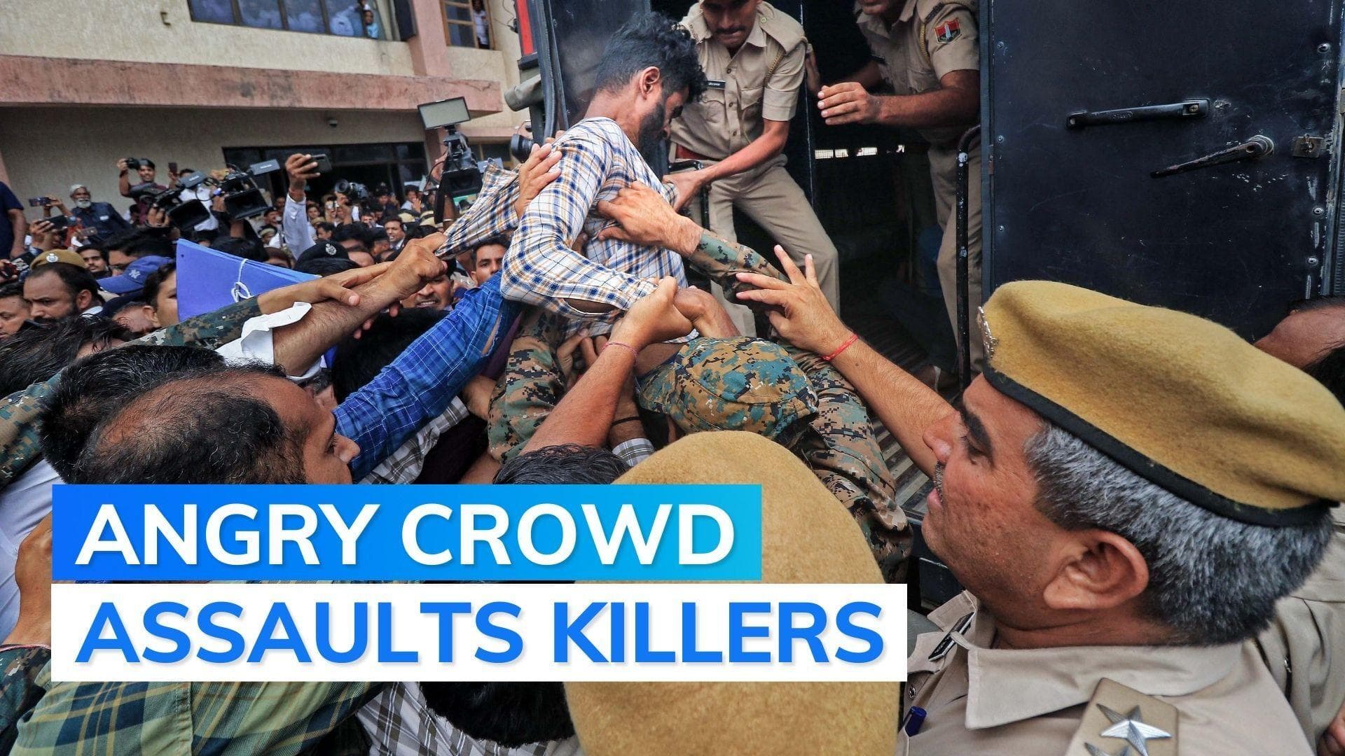 Udaipur tailor murder: crowds outside NIA court assault two killers | On camera
