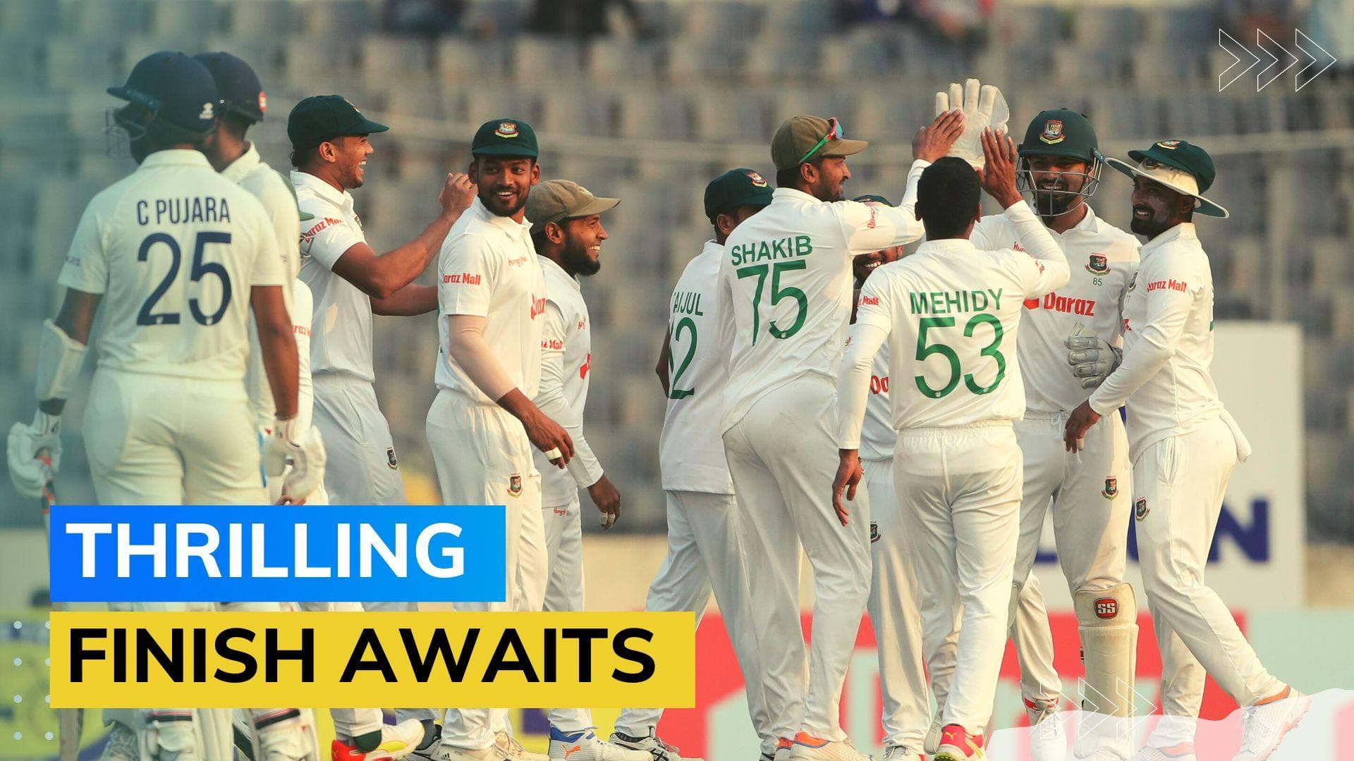 IND vs BAN: India need 100 runs, Bangladesh need 6 wickets