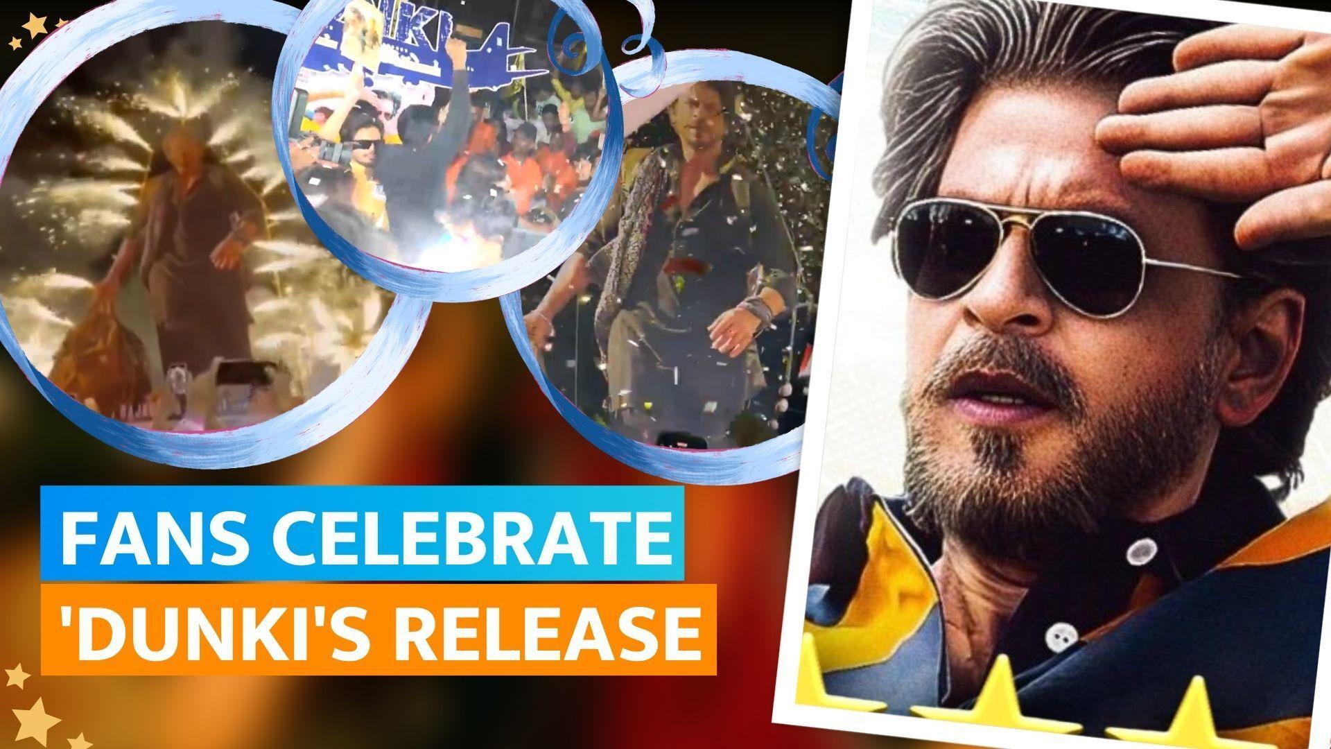 ‘Dunki’ 1st day 1st show: Fans celebrate with dhols, fireworks at Mumbai’s Gaiety Galaxy; videos go viral