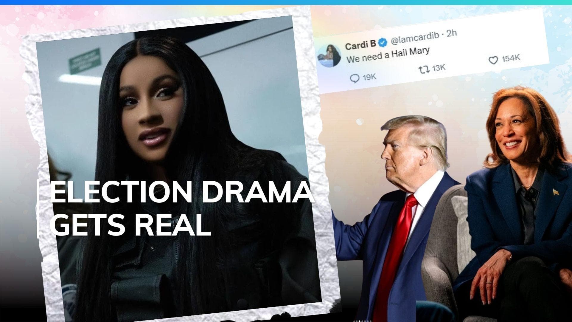 Cardi B drops a Hail Mary tweet, defending Kamala Harris as election tensions heat up