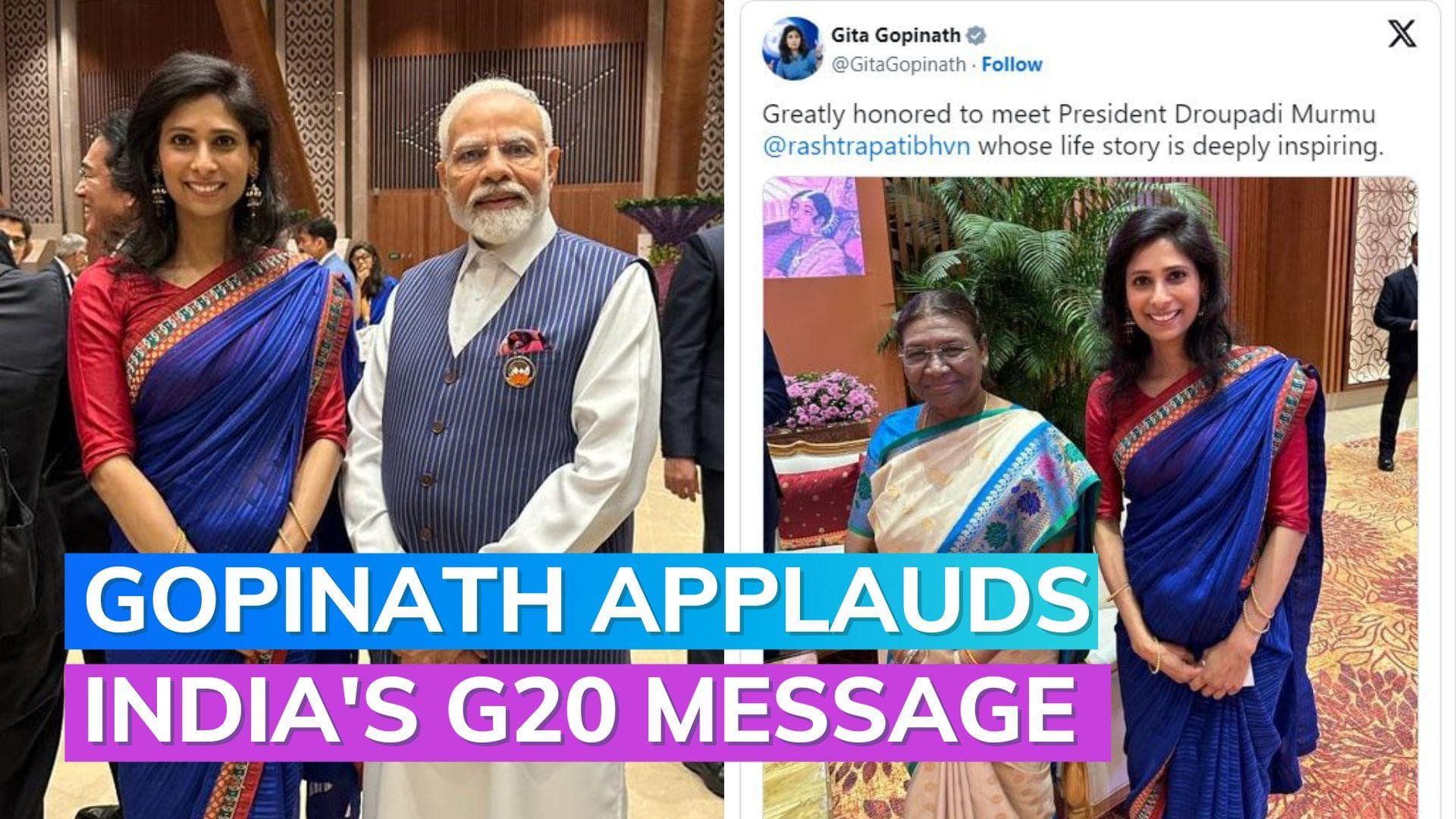 IMF's Gita Gopinath praises India's G20 Summit message, PM Modi responds
