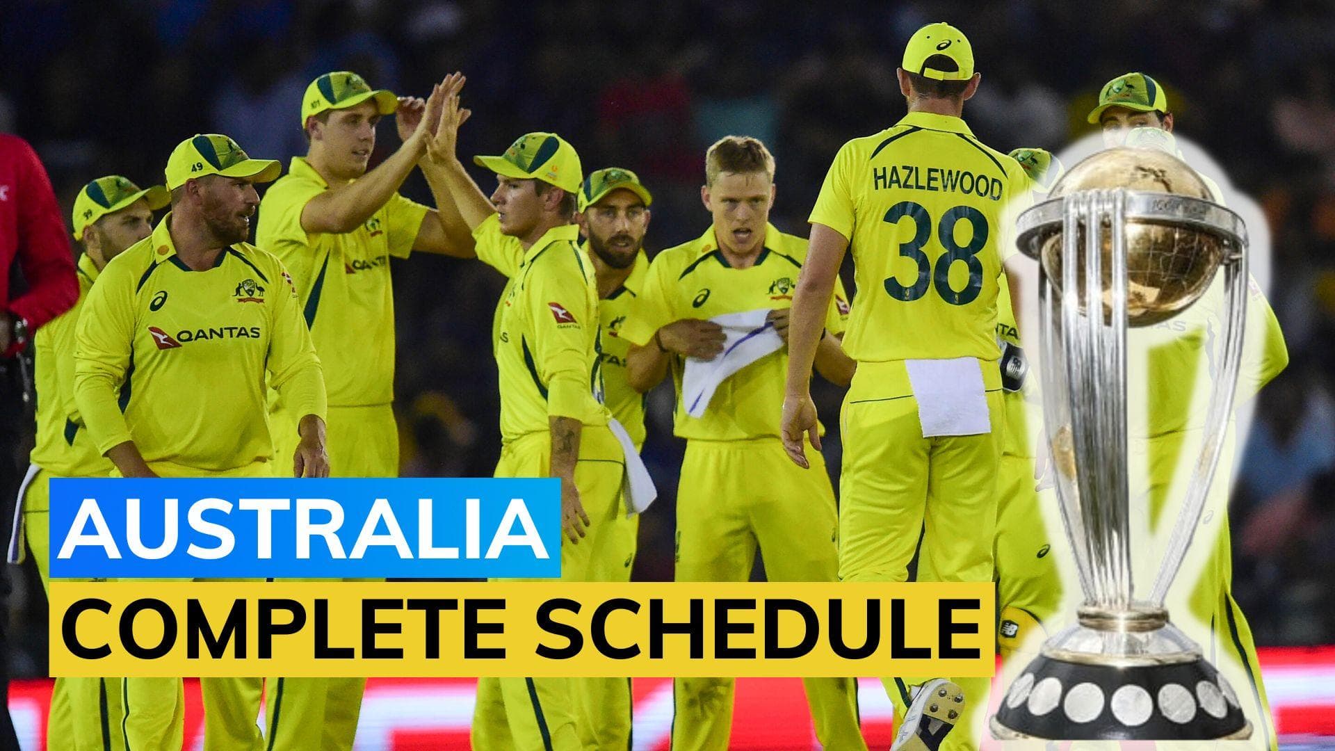 Australia ODI World Cup 2023 Schedule: Full fixtures, match timings, venue details