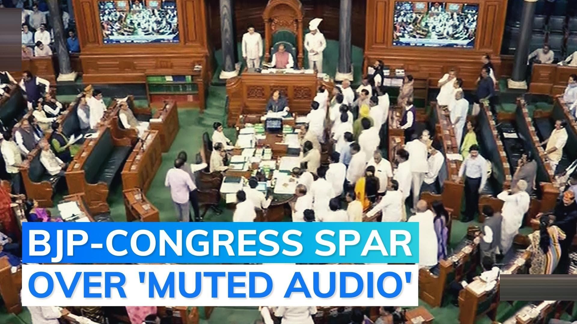 Congress claims 'audio muted for 20 mins' during Opposition protest in LS; govt says 'technical fault'