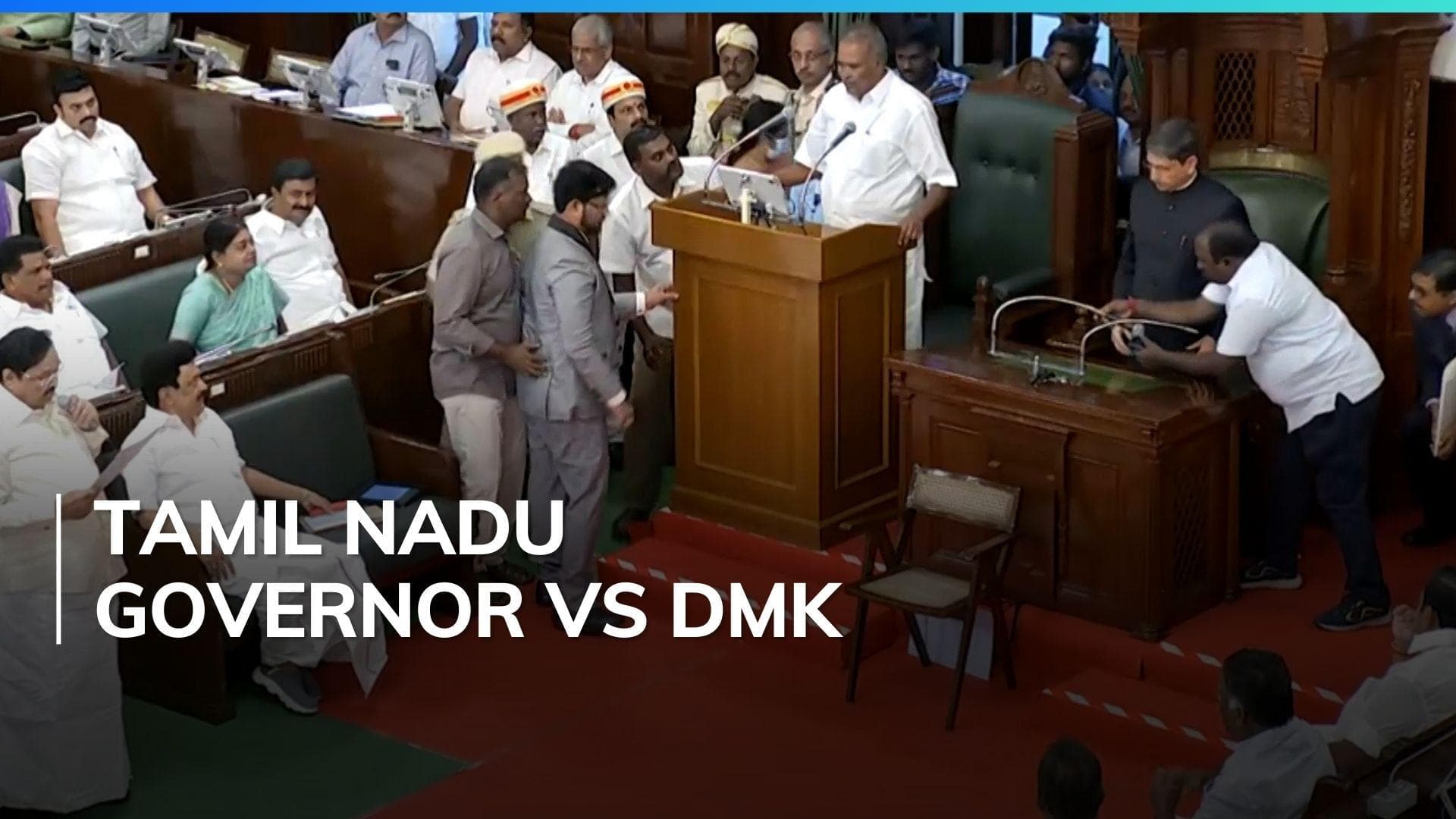 In yet another flashpoint with DMK, governor skips customary speech, walks out of assembly    
