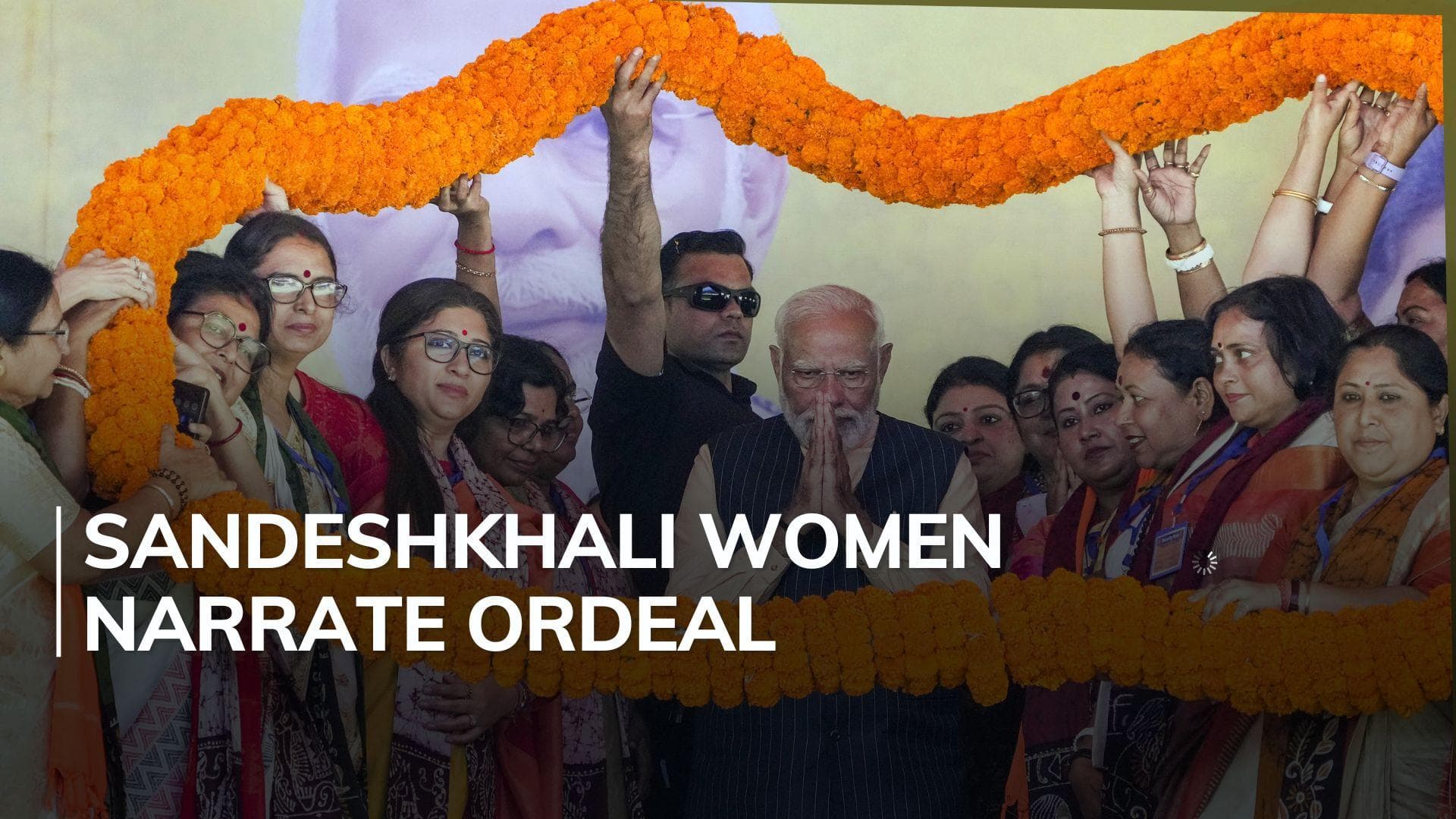 PM Modi meets women from Bengal's violence-hit Sandeshkhali