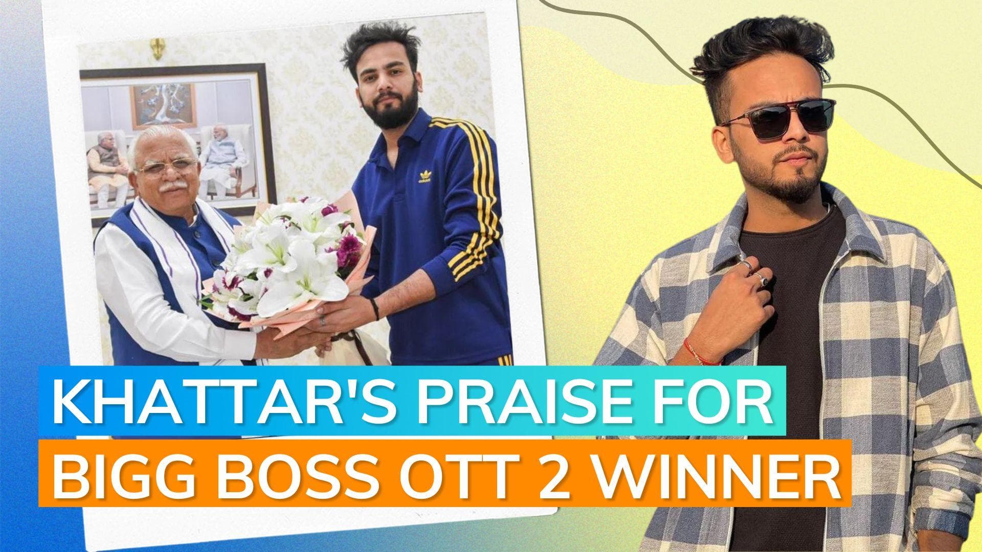 Bigg Boss OTT 2 winner meets Haryana CM Manohar Lal Khattar