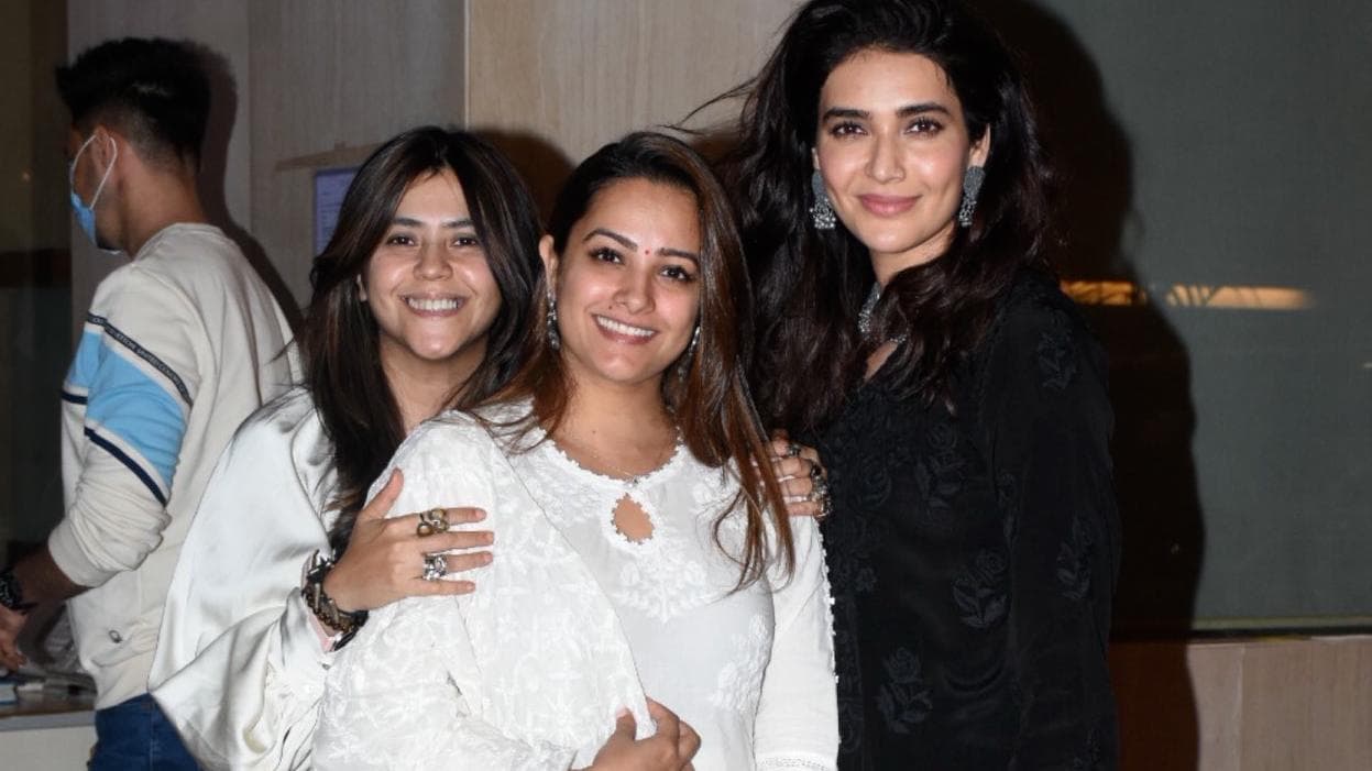 Karishma Tanna and Anita Hassanandani spotted at BFF Ekta Kapoor's house for Diwali