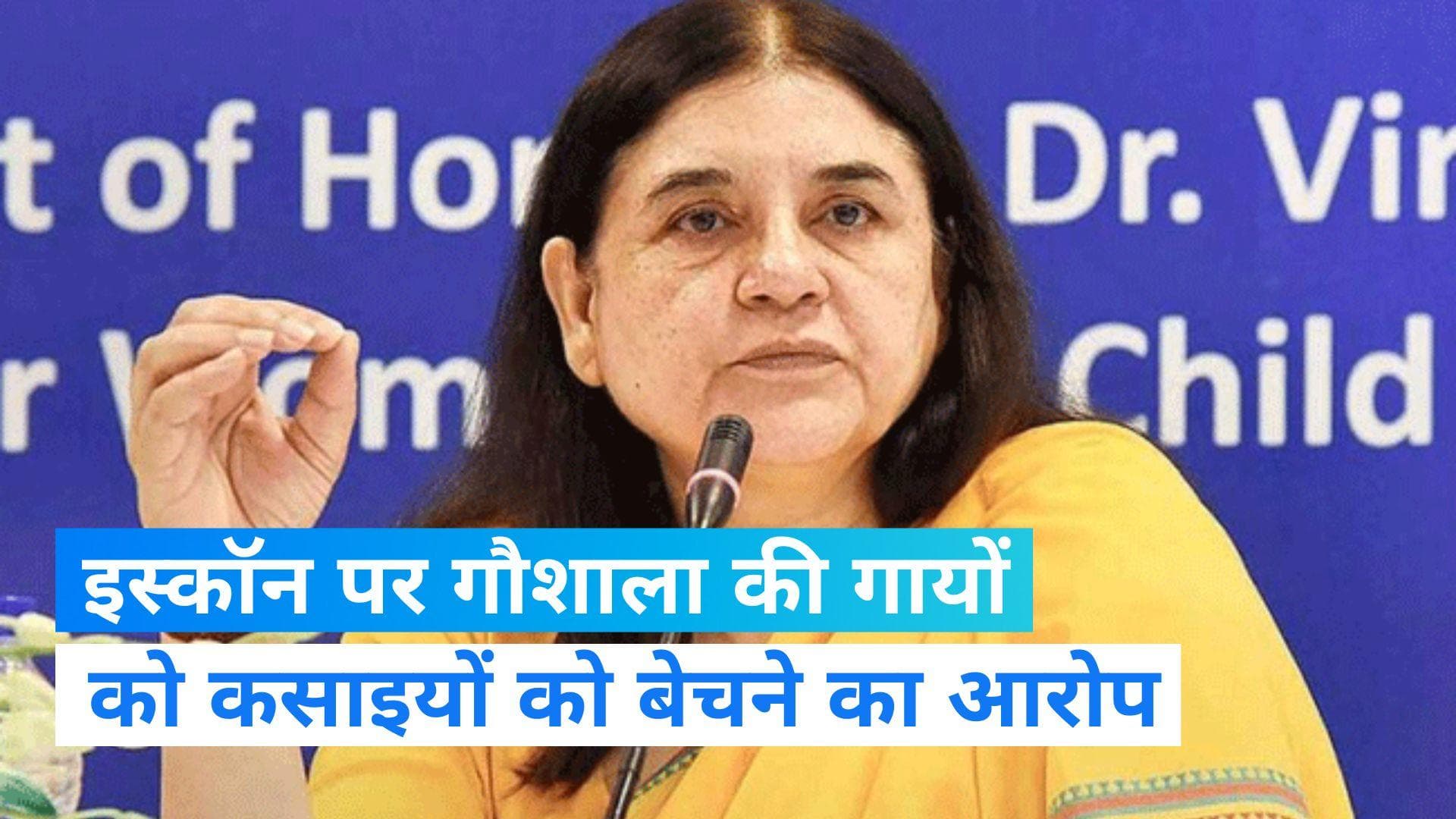 ISKCON: अपनी गौशाला की गायों को कसाइयों को बेचता है इस्कॉन: मेनका गांधी