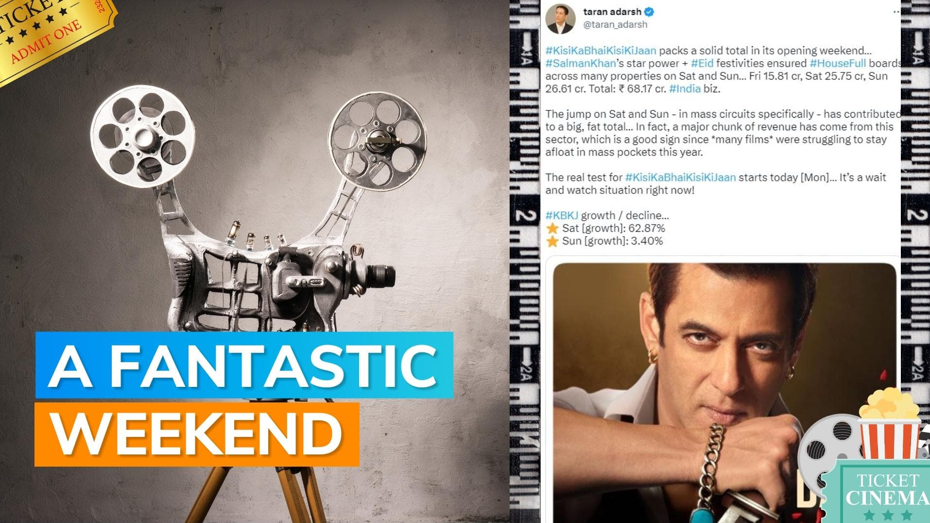 ‘Kisi Ka Bhai Kisi Ki Jaan’: Salman Khan starrer ‘packs solid total in opening weekend’, earns 68.17 cr