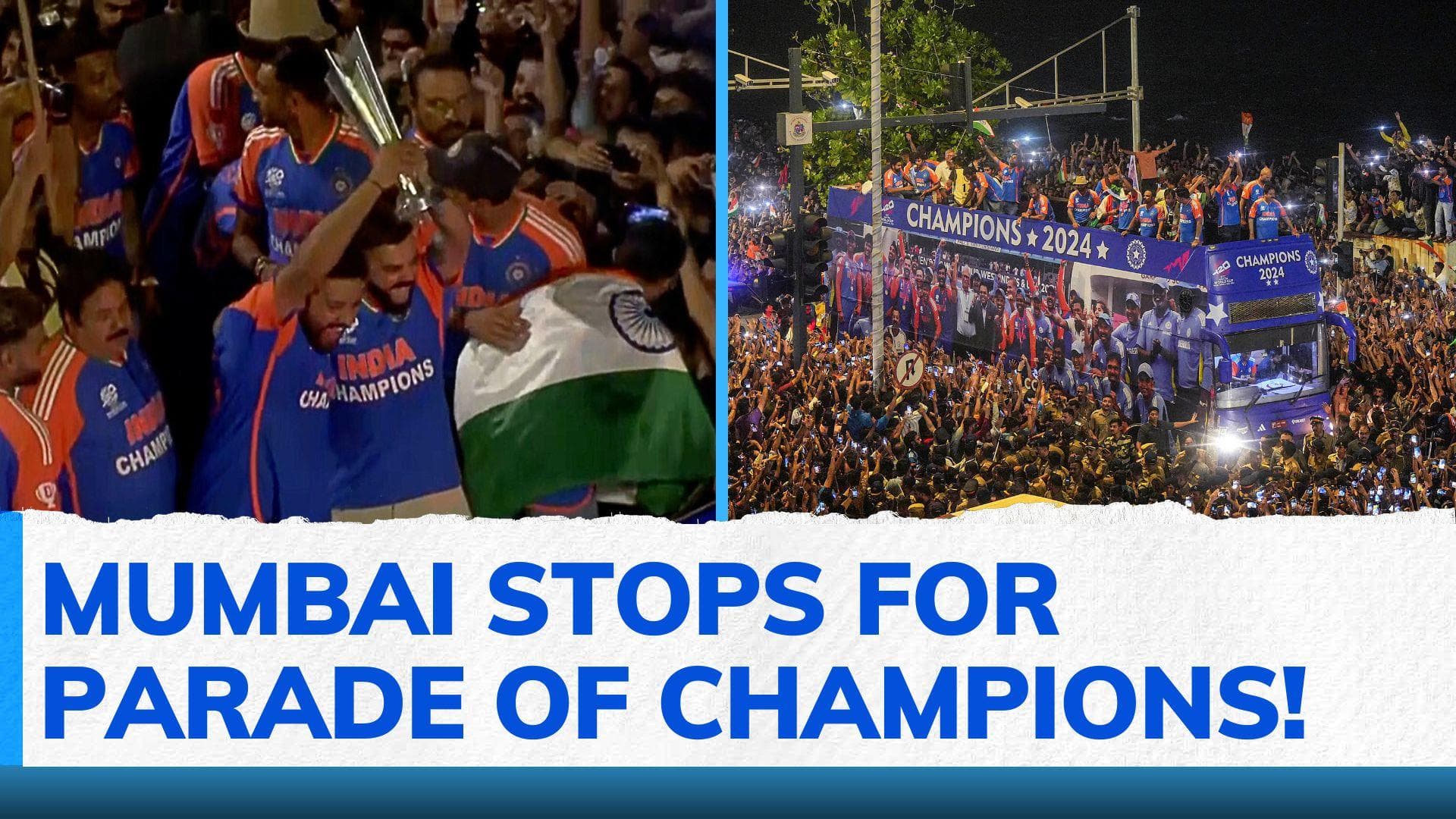 Indian Cricket Team victory parade best moments | Virat Kohli and Rohit Sharma celebrating