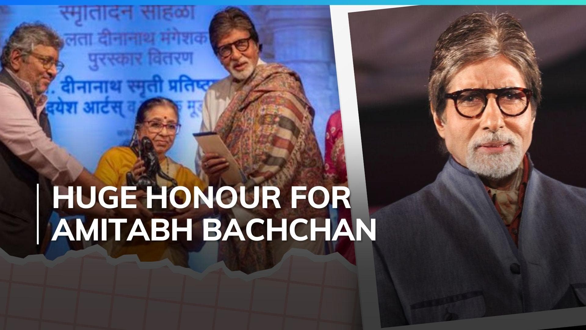 Amitabh Bachchan receives Lata Deenanath Mangeshkar Award; Randeep Hooda, AR Rahman also honoured