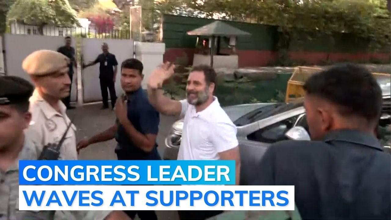 Watch: Rahul Gandhi returns to Delhi after court conviction