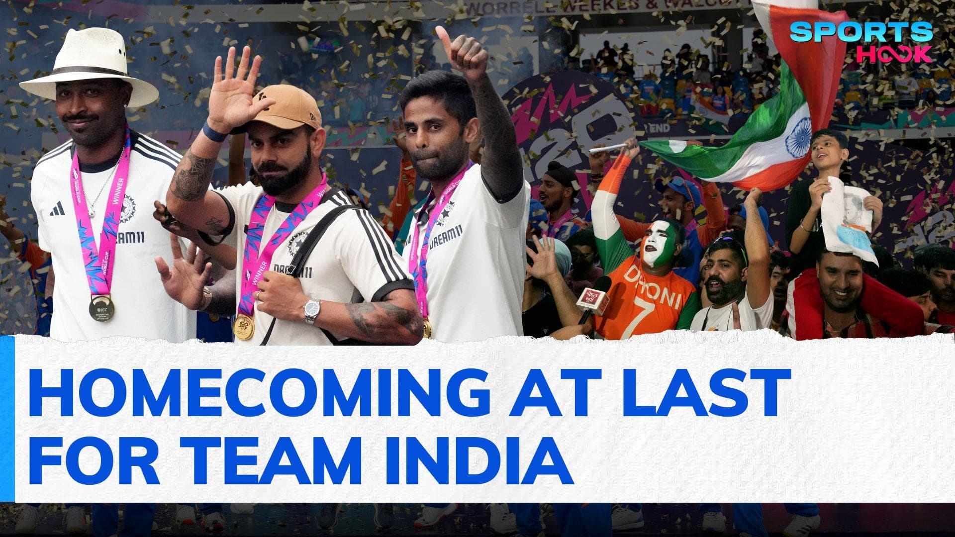 Homecoming at last for T20 World Cup-winning Team India after hurricane delay
