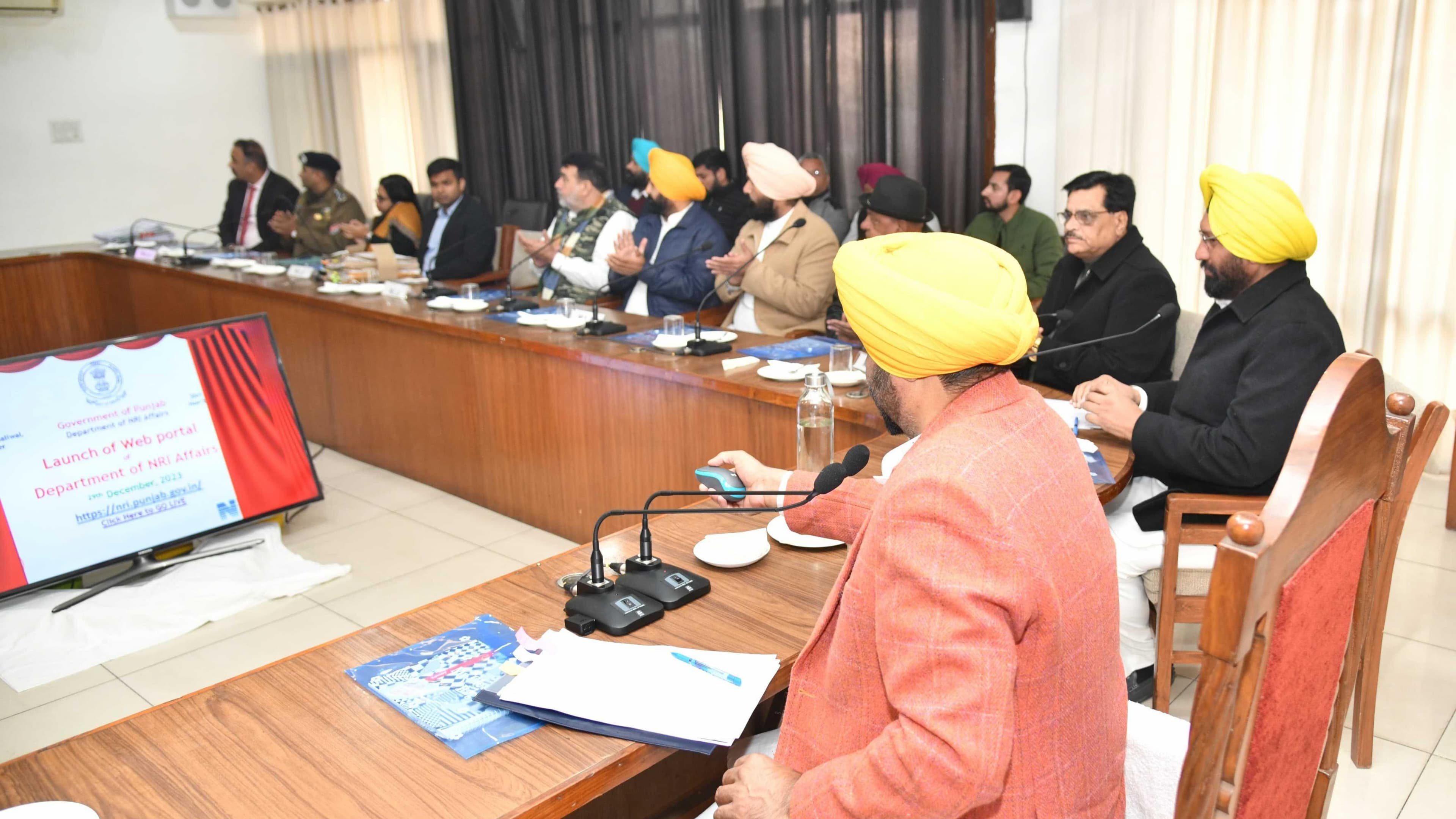 Punjab CM Bhagwant Mann unveils new portal for NRIs