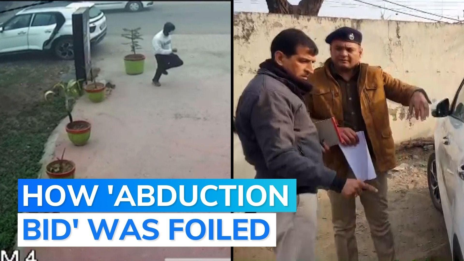 On camera: 'kidnapping attempt' as 3 men forcibly enter woman's car outside gym in Haryana