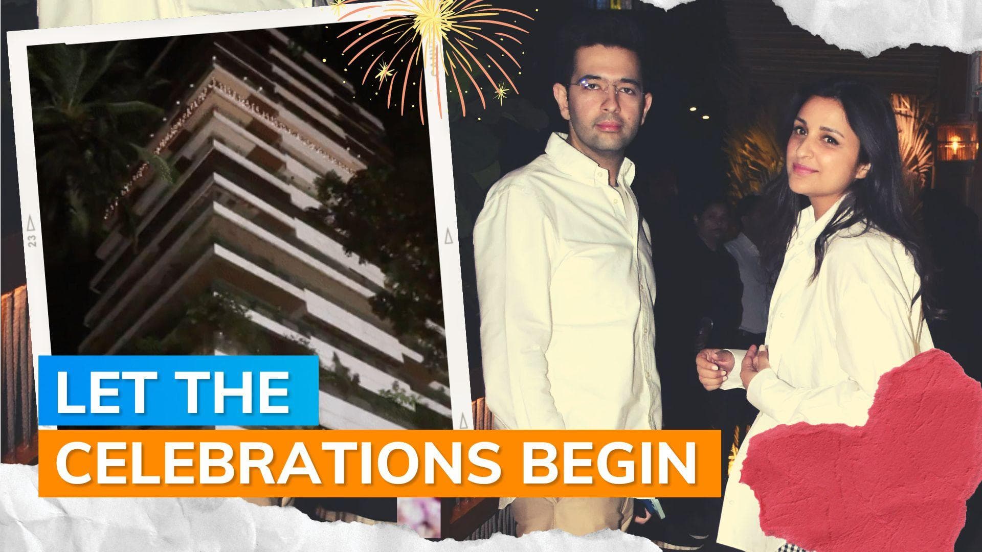 Parineeti Chopra's house decked up with lights ahead of rumoured engagement with Raghav Chadha