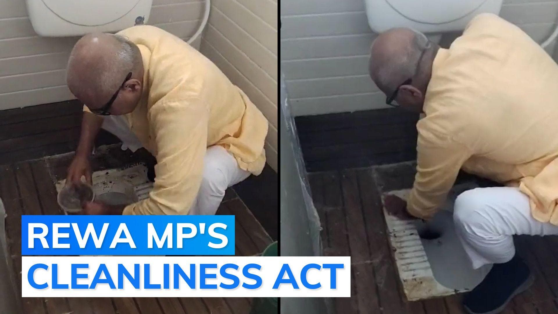 Madhya Pradesh: BJP MP cleans toilet of a girls' school with bare hands in viral video 