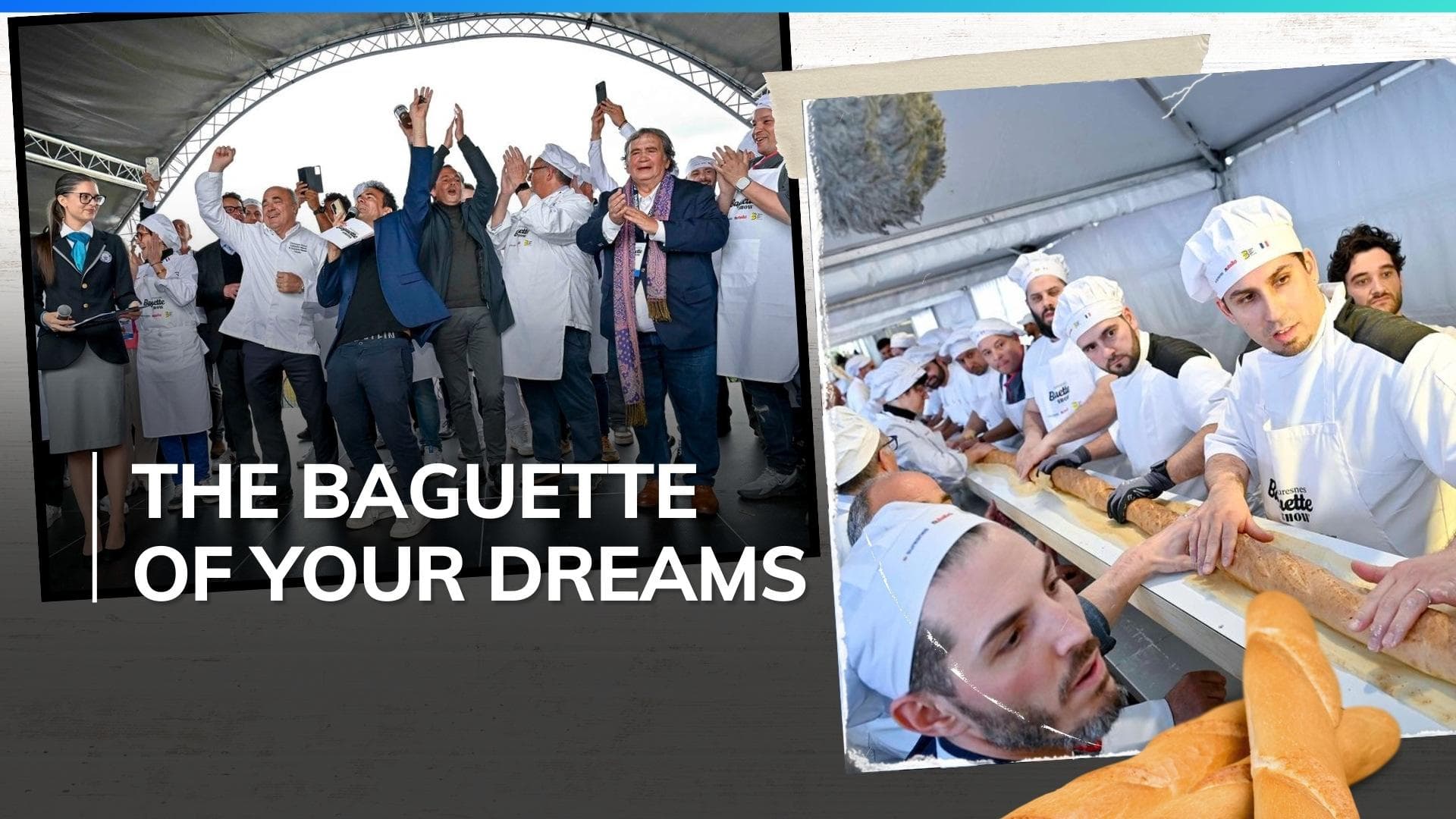 140m baguette! French bakers regain Guinness World Record after 5 years, distribute it among the needy