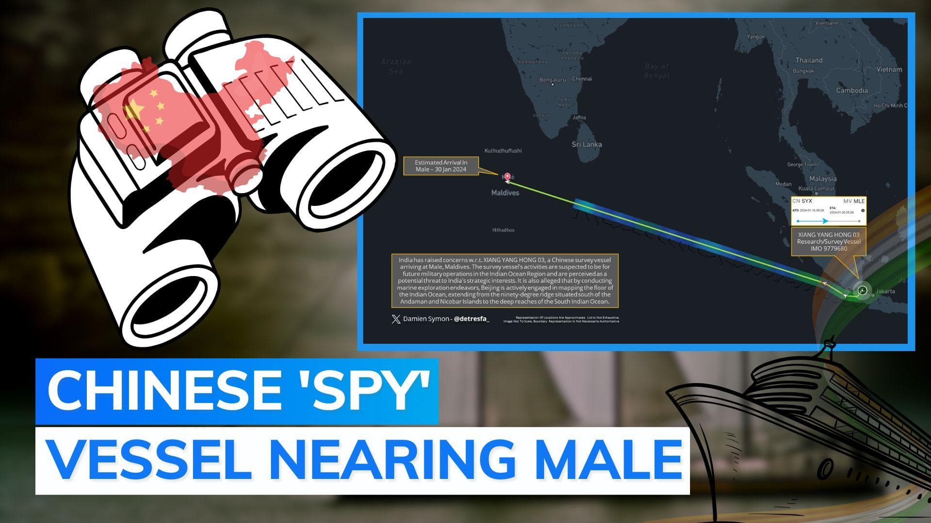 Chinese research vessel heads to 'pro-China' Maldives