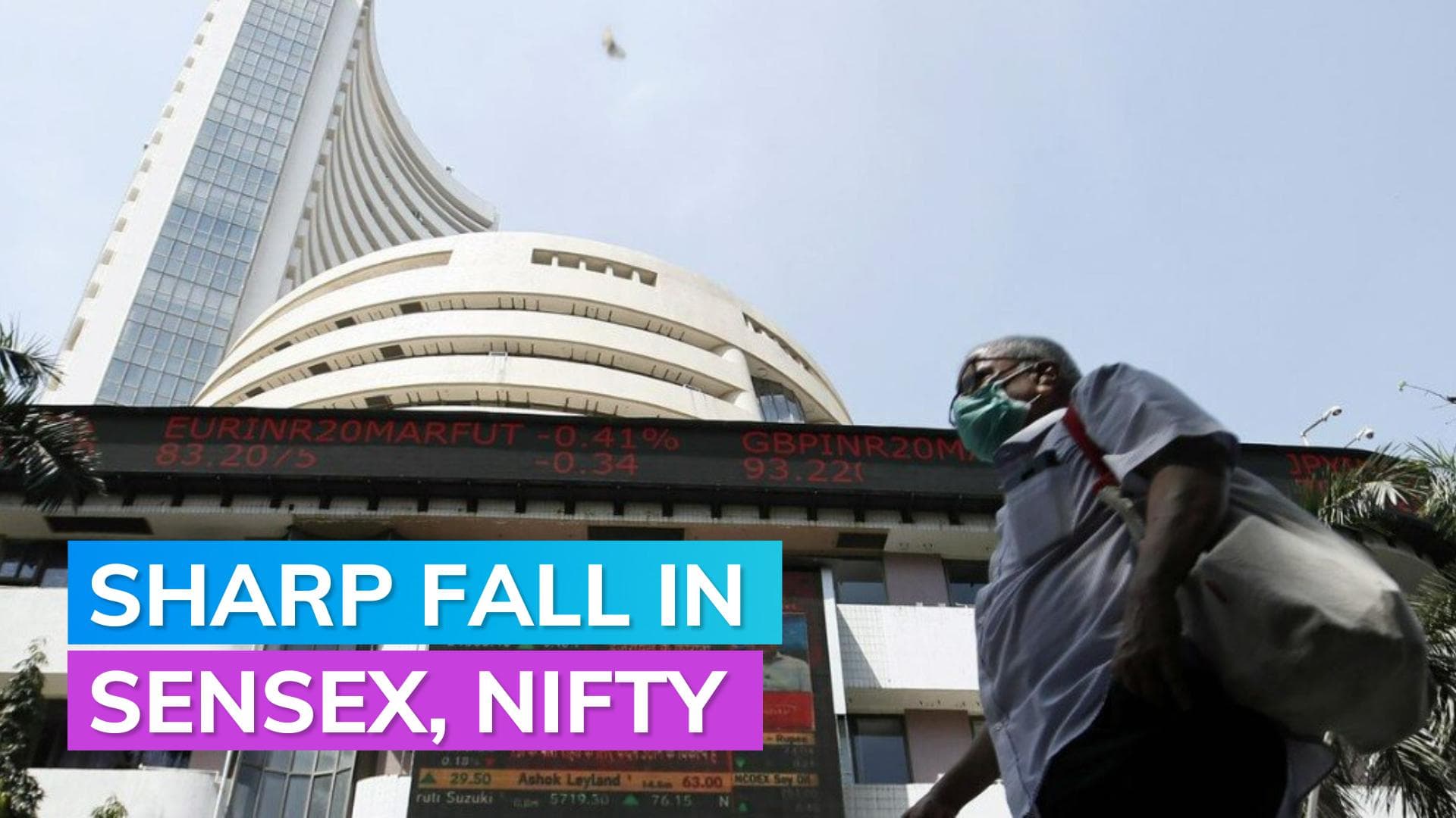 Markets crash: Sensex falls nearly 1000 points, all sectors in the red
