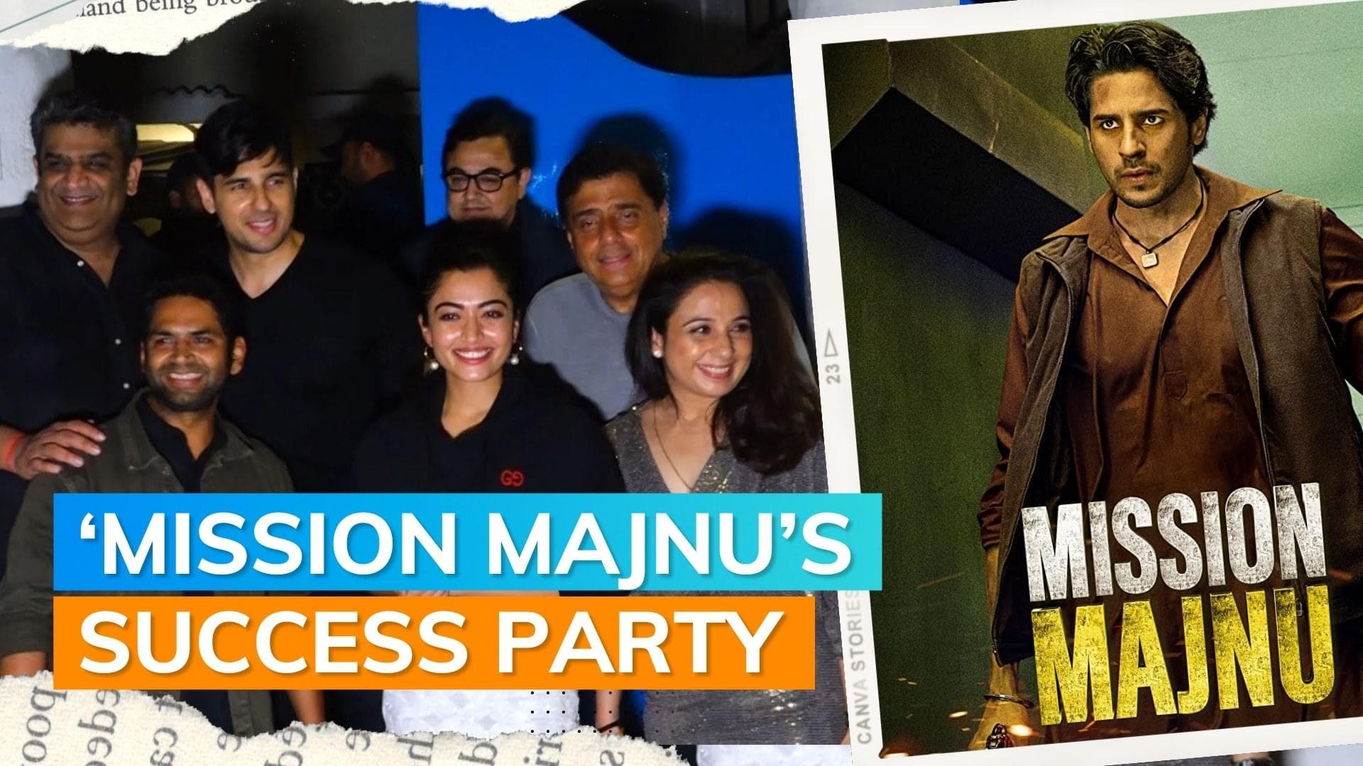 ‘Mission Majnu’ bash: Sidharth Malhotra, Rashmika Mandanna are all smiles as they party together