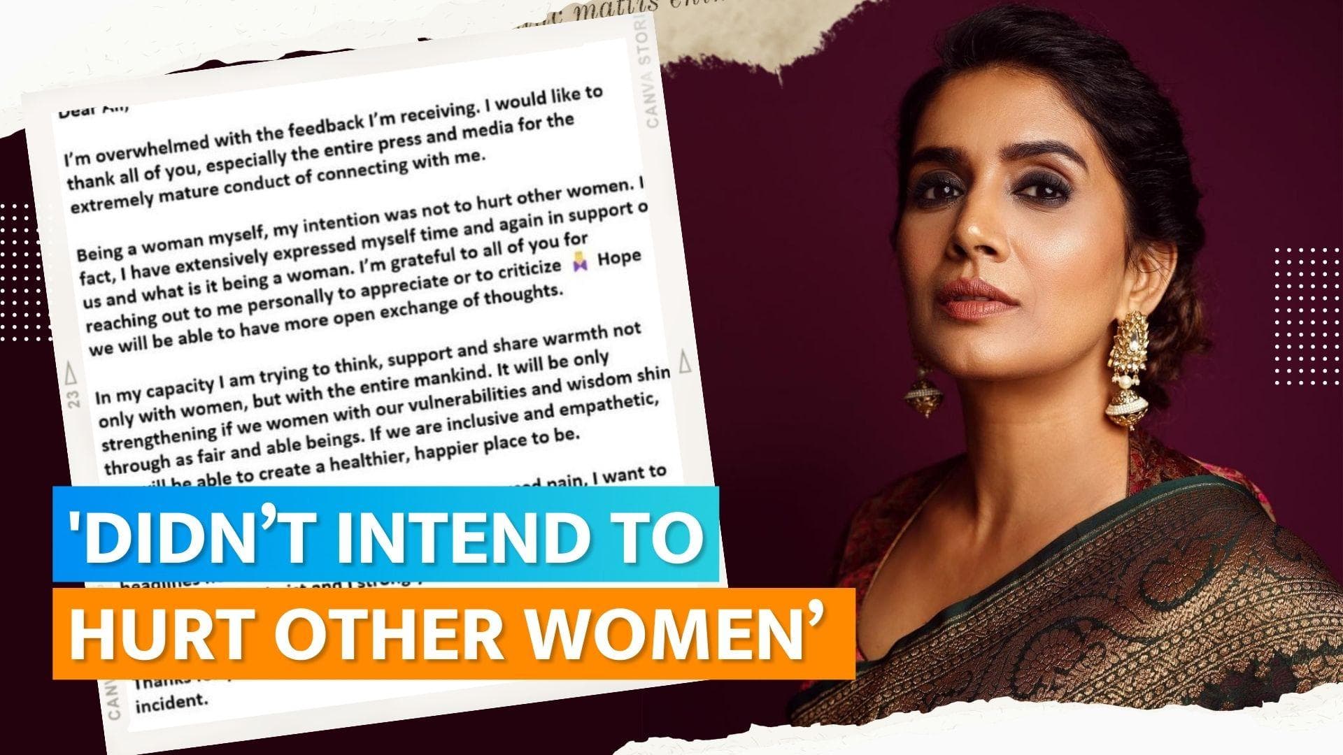 Sonali Kulkarni shares apology letter after she called Indian women 'lazy'