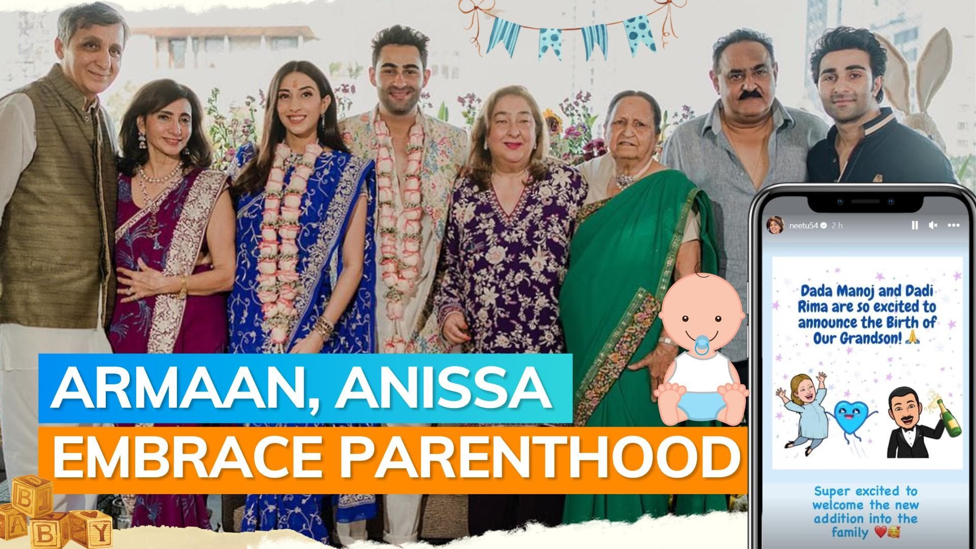 Armaan Jain and Anissa Malhotra welcome a baby boy; Neetu Kapoor, Kareena Kapoor congratulate the couple
